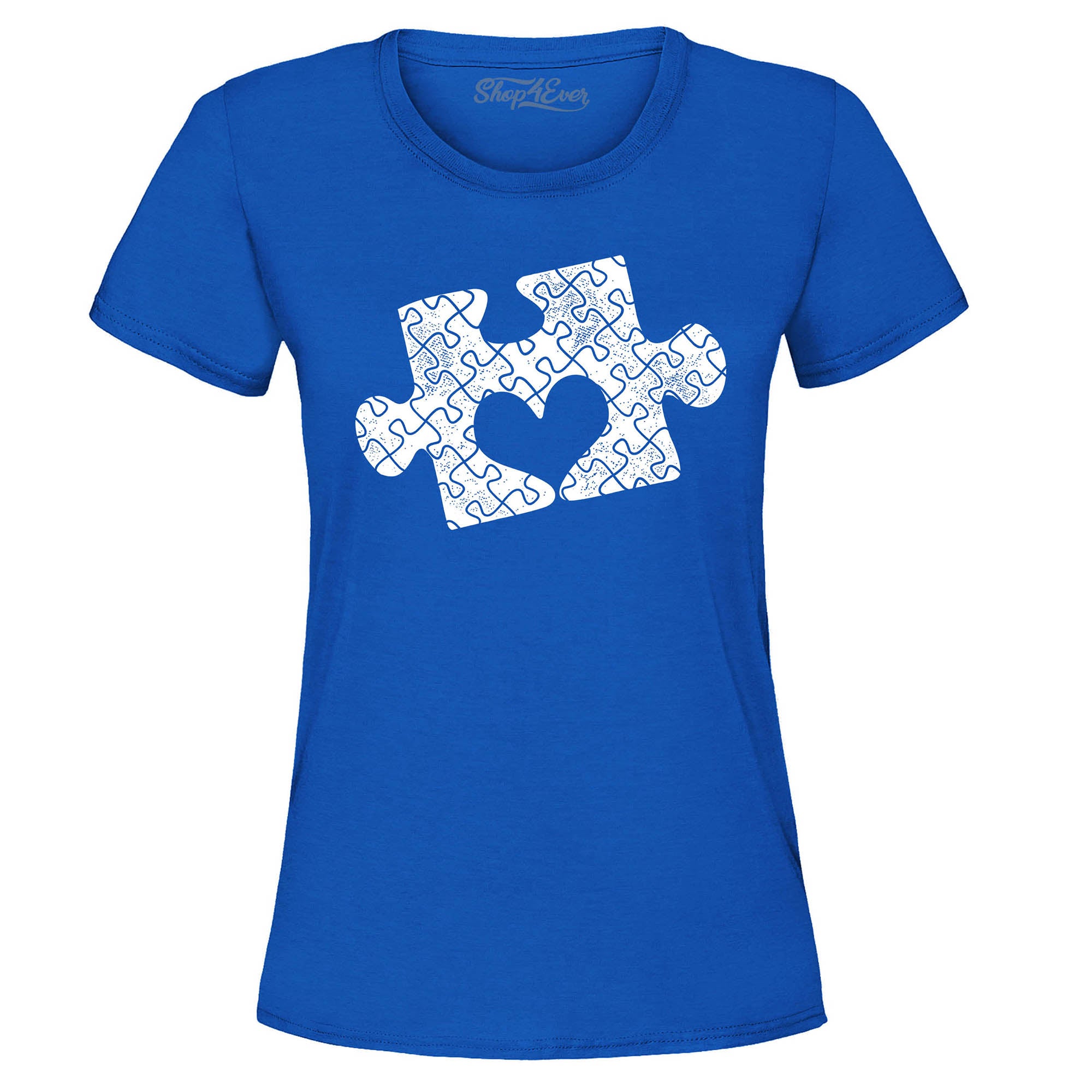 Puzzle Piece Heart Autism Awareness Women's T-Shirt