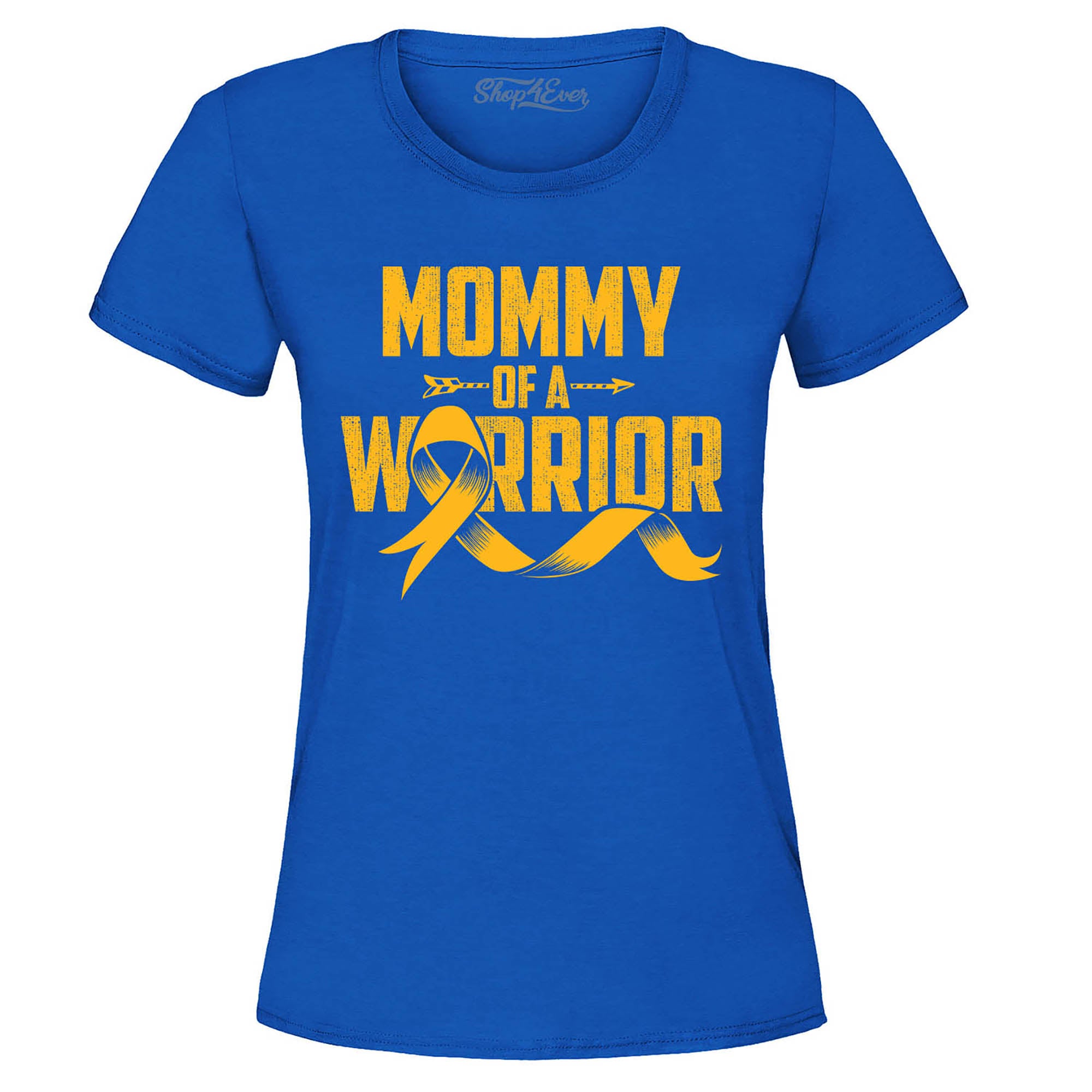 Mommy of a Warrior Childhood Cancer Awareness Women's T-Shirt