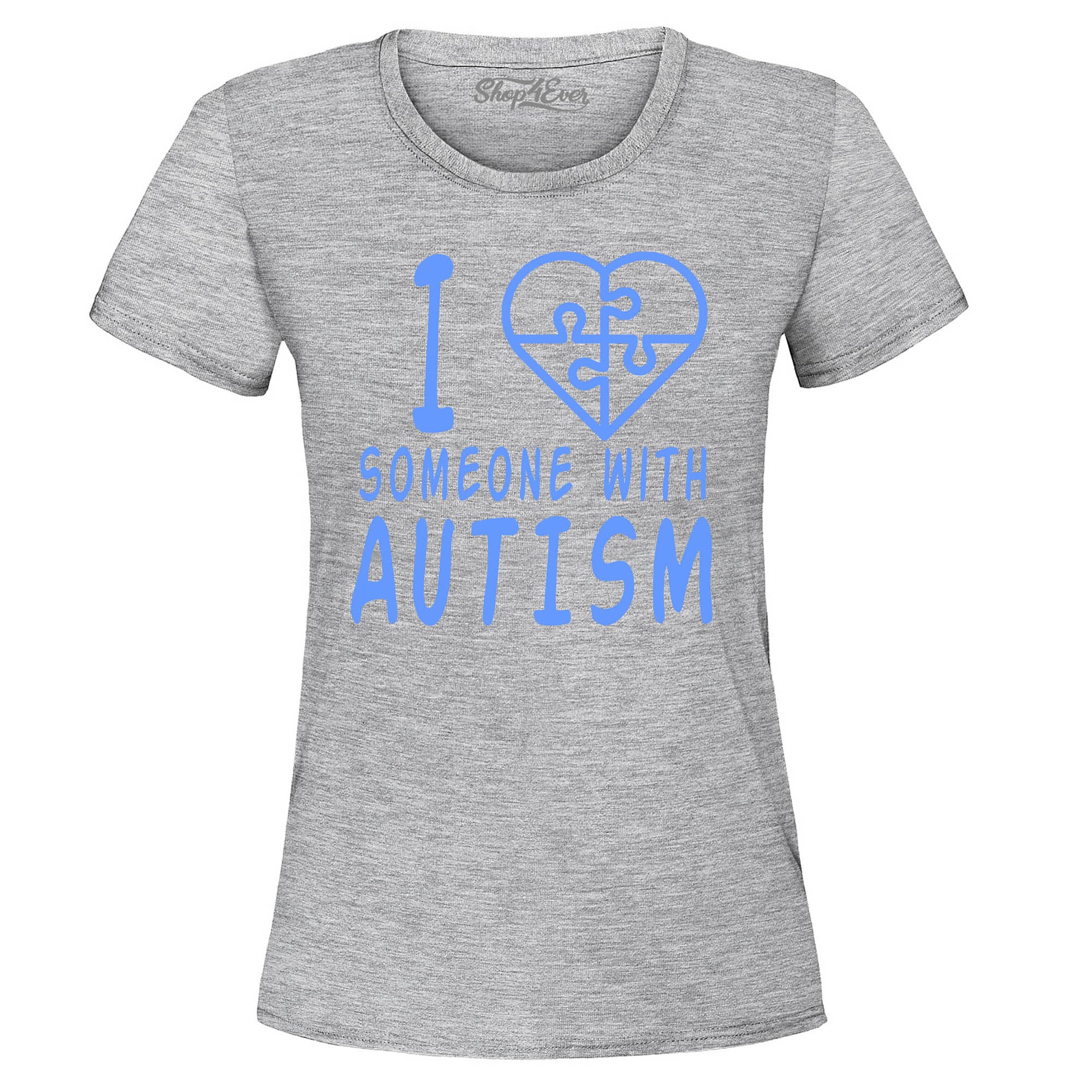 I Love Someone with Autism Blue Women's T-Shirt Autism Awareness Shirts