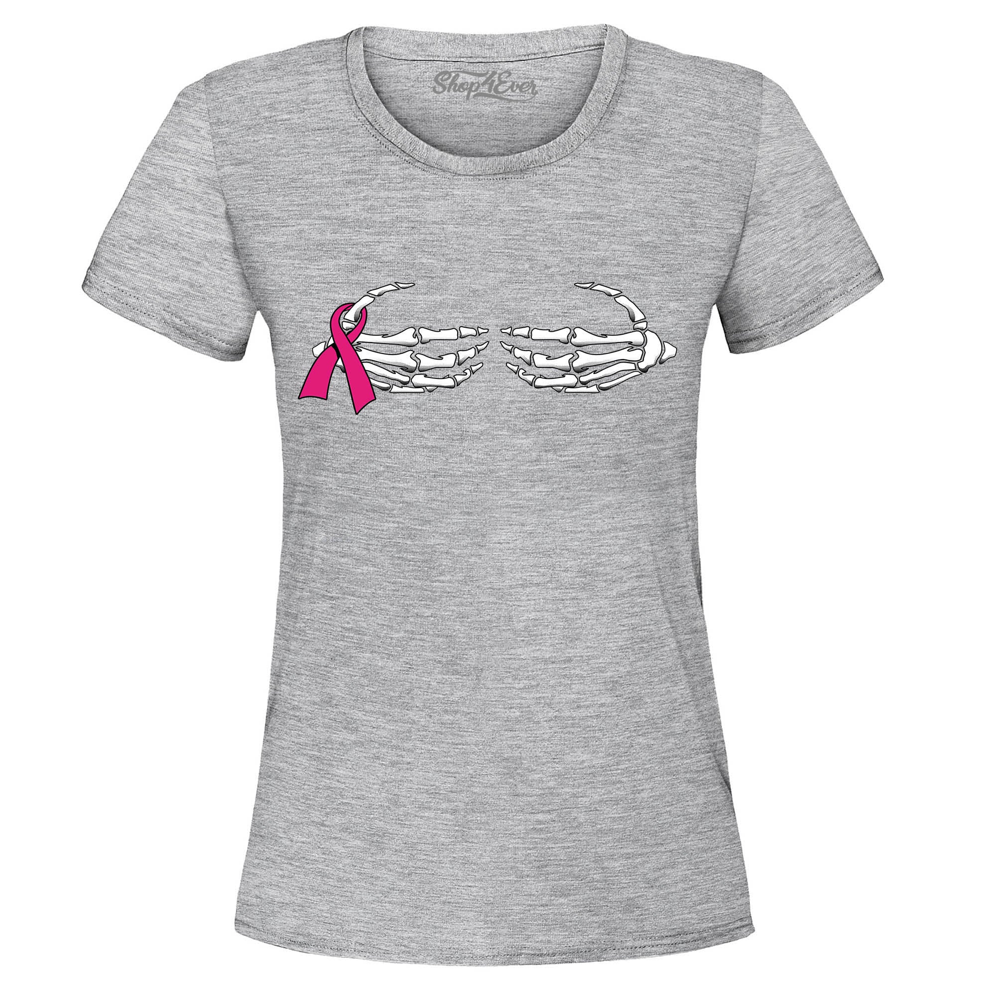 Skeleton Hands Women's T-Shirt Breast Cancer Awareness Shirts