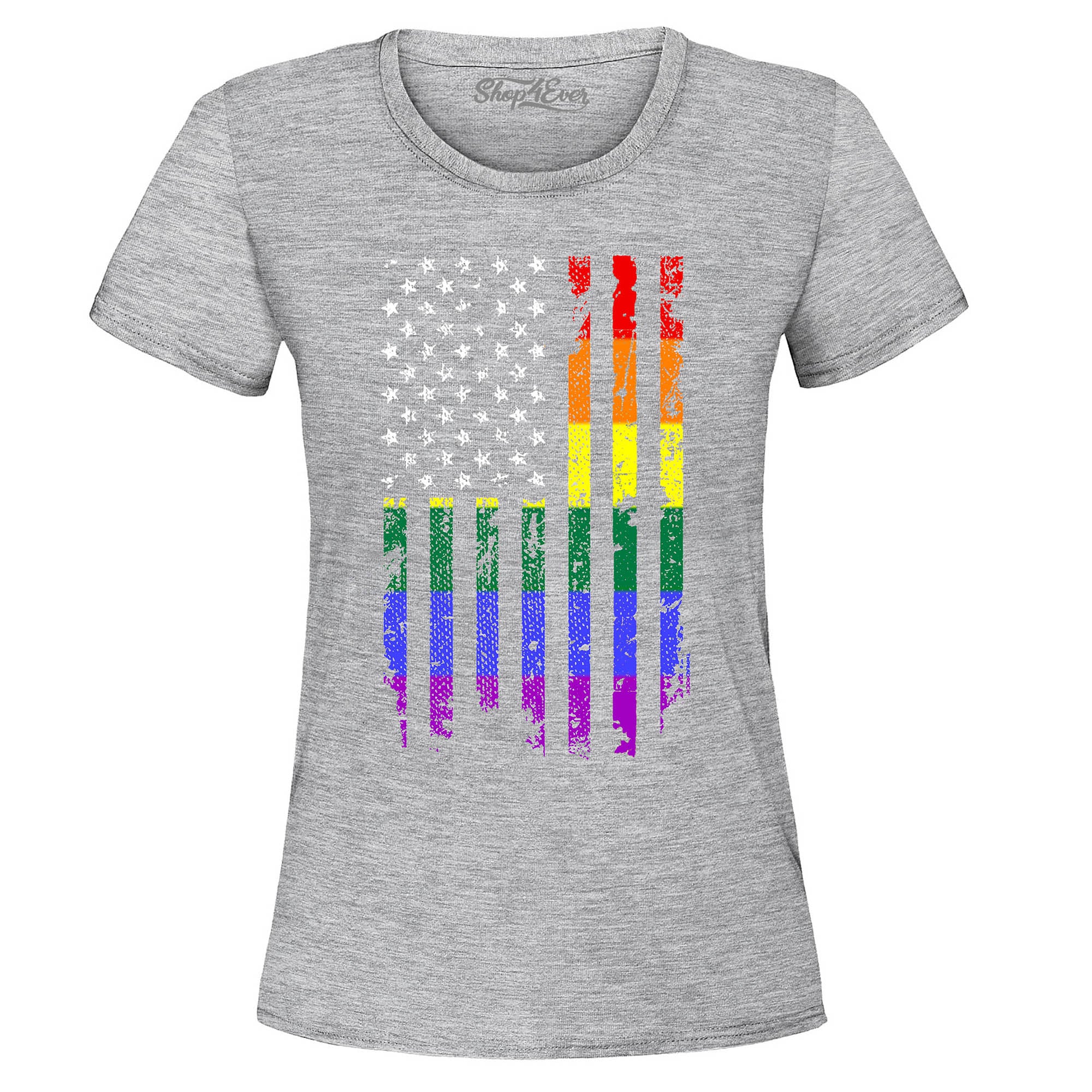Distressed Rainbow Flag Women's T-Shirt Gay Pride Shirts