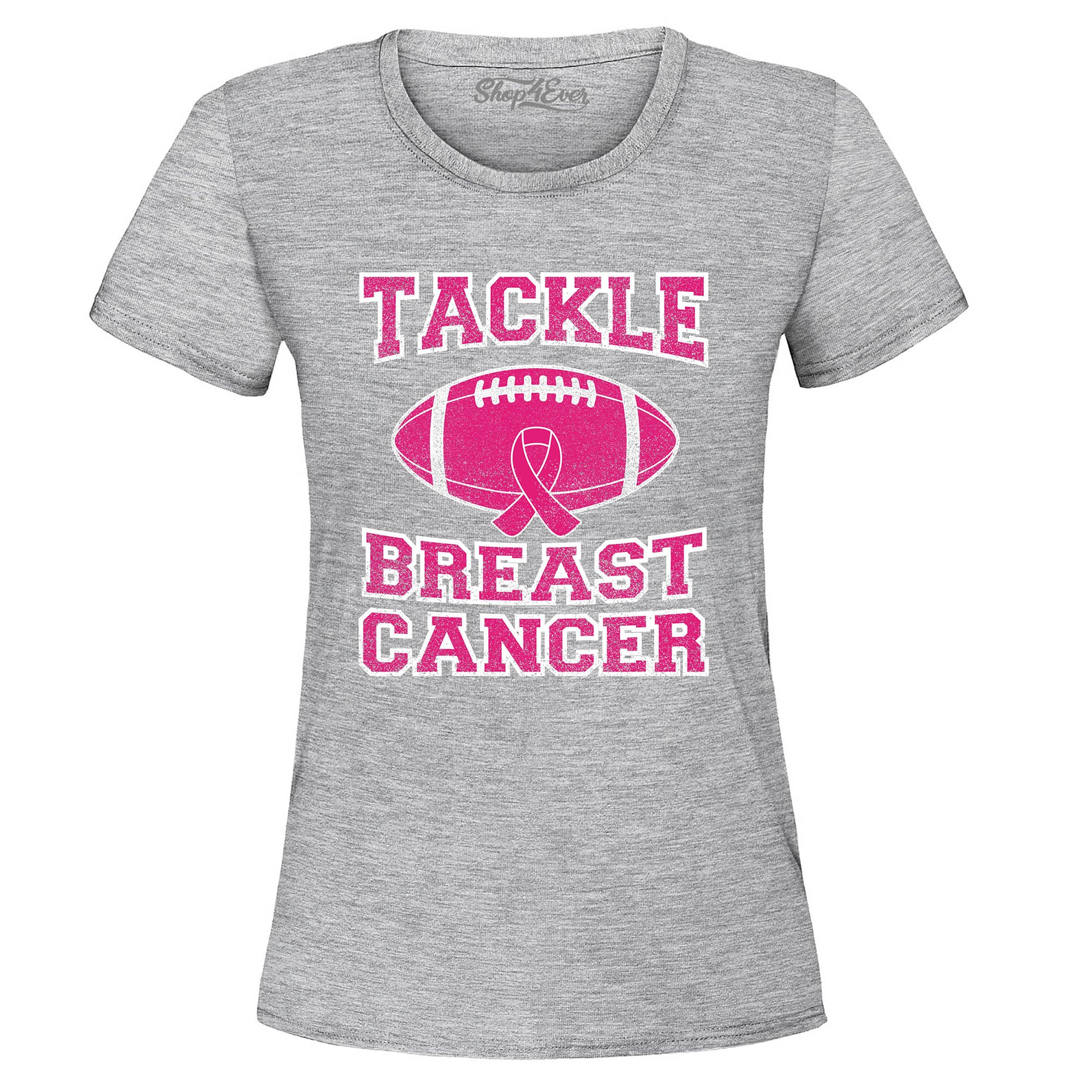 Tackle Breast Cancer Awareness Women's T-Shirt Supportive Football Tee