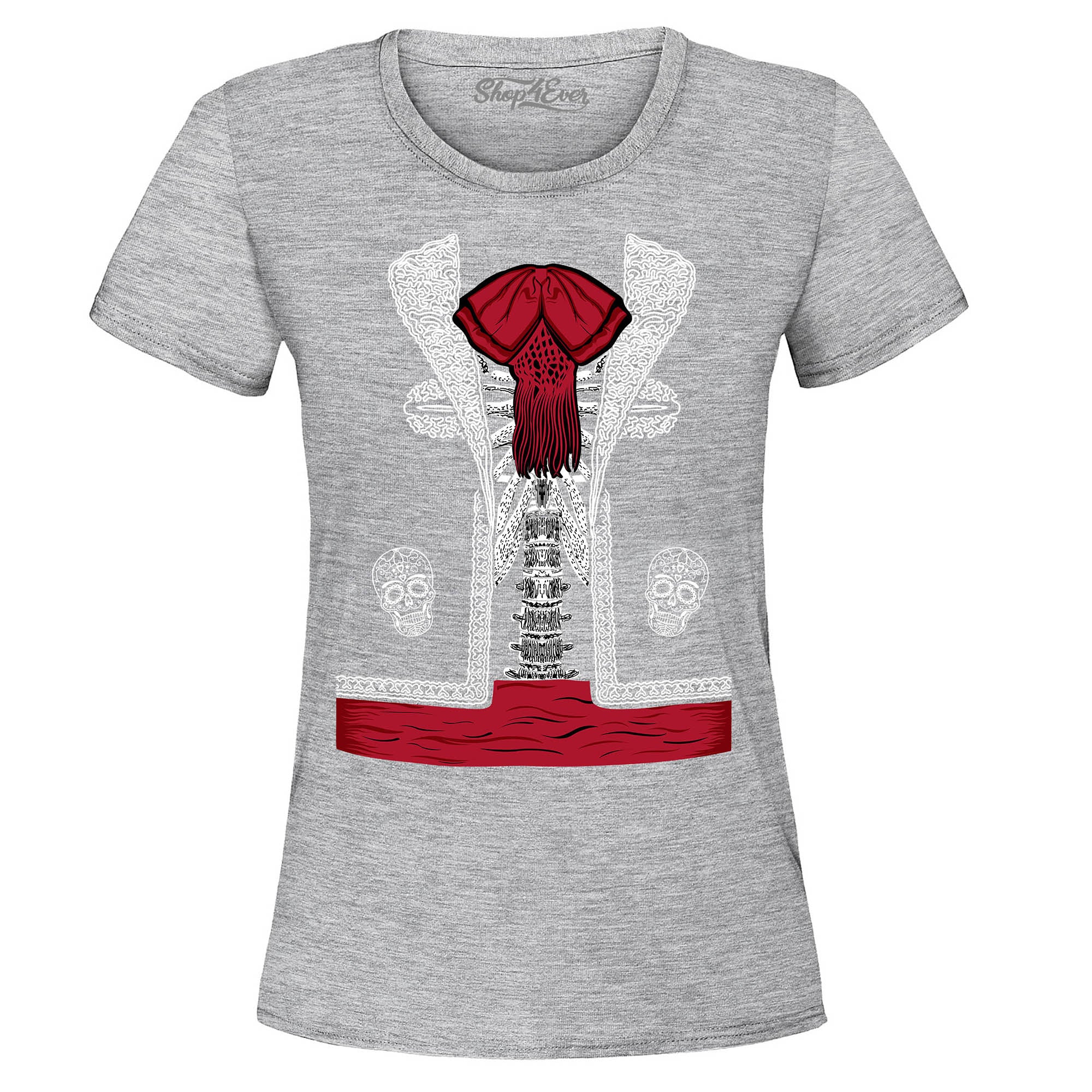 Day of The Dead Mariachi Skeleton Costume Women's T-Shirt
