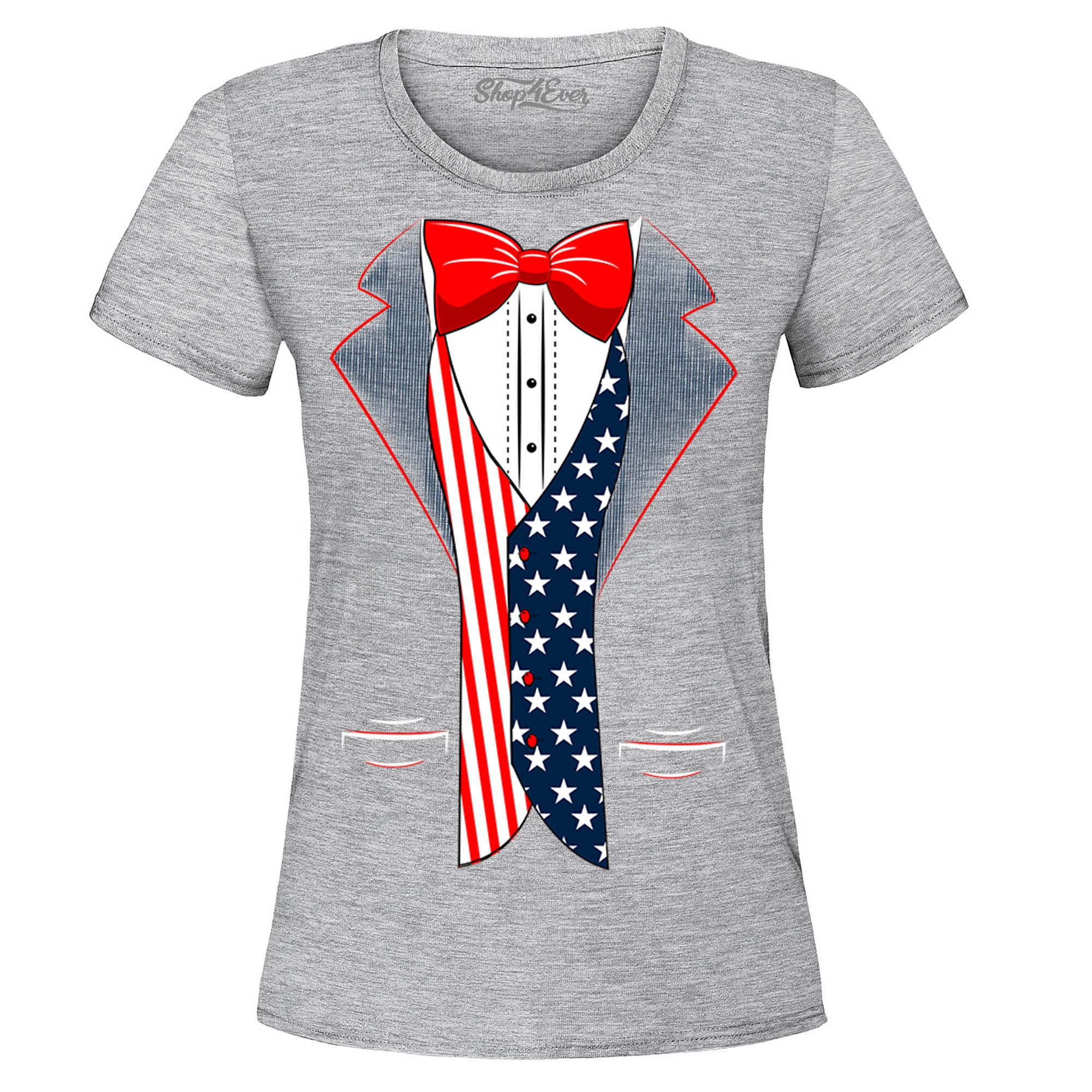 4th of July USA Tuxedo American Flag Women's T-Shirt