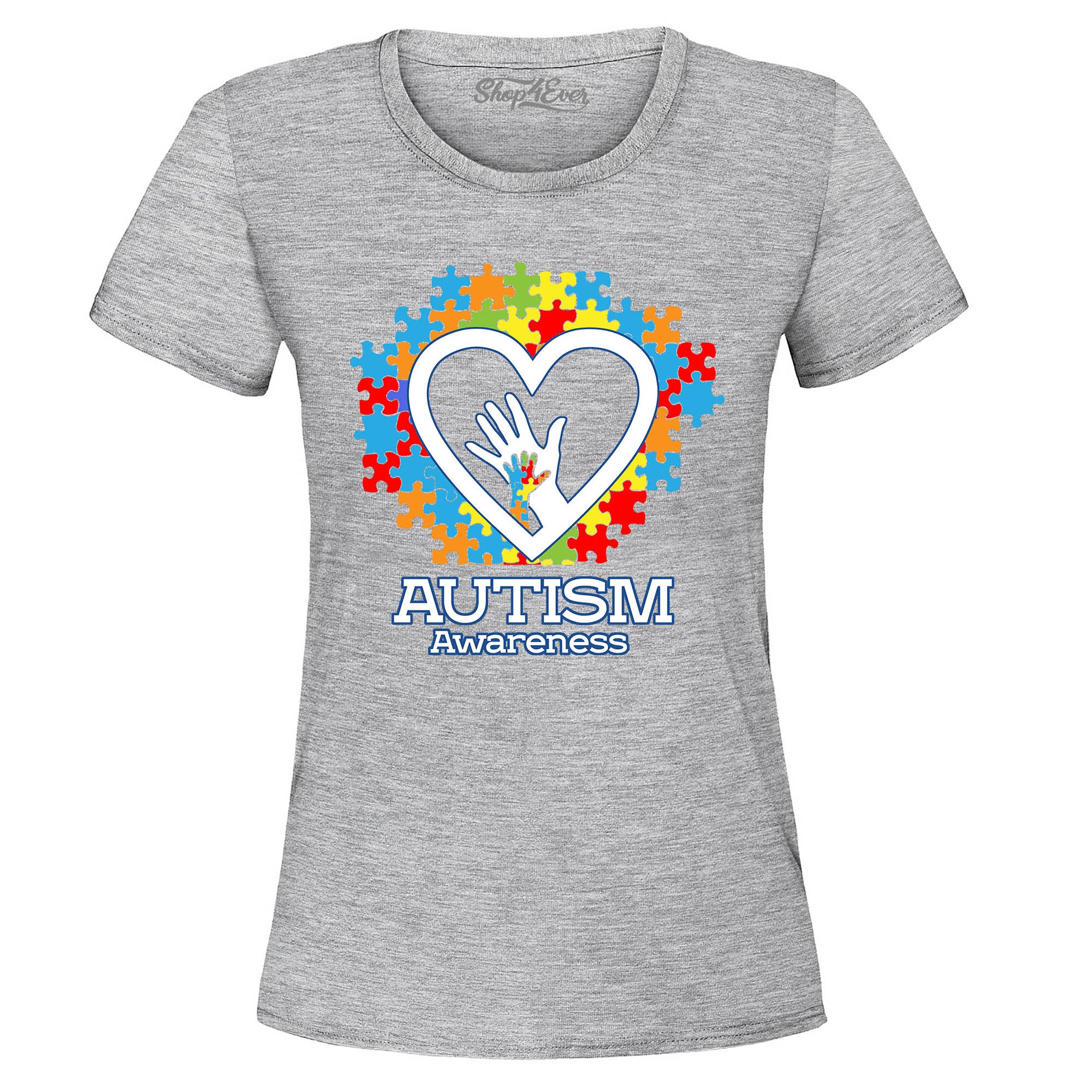 Autism Awareness Hands in Heart Women's T-Shirt