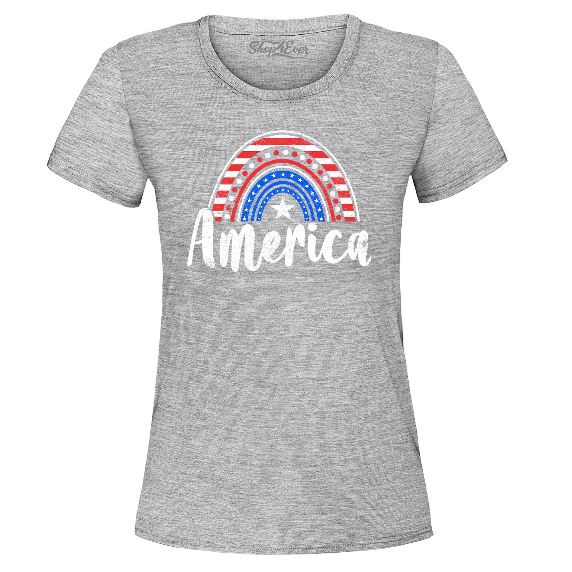 America Patriotic Rainbow 4th of July Women's T-Shirt
