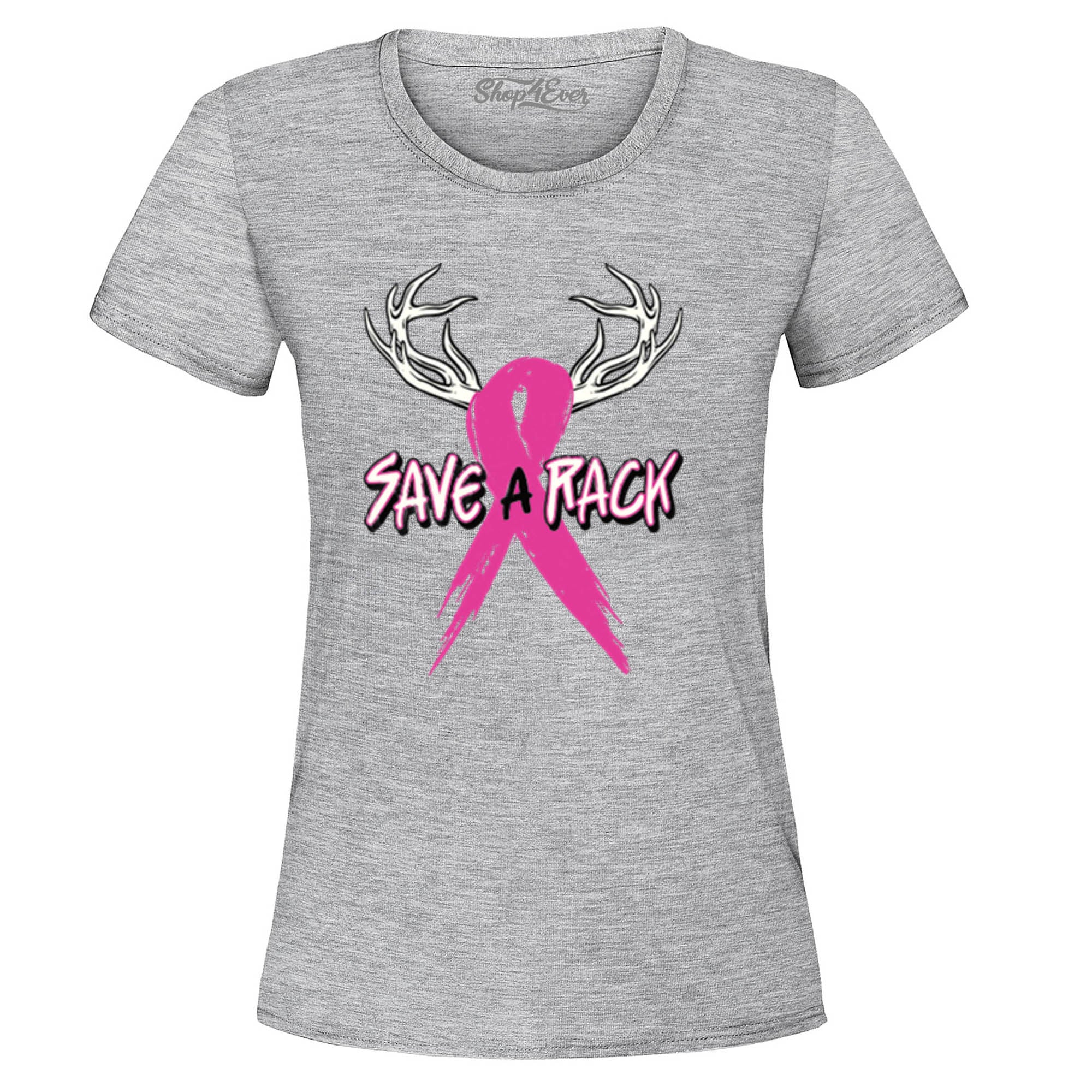 Save A Rack Breast Cancer Awareness Tee Pink Ribbon Women's T-Shirt