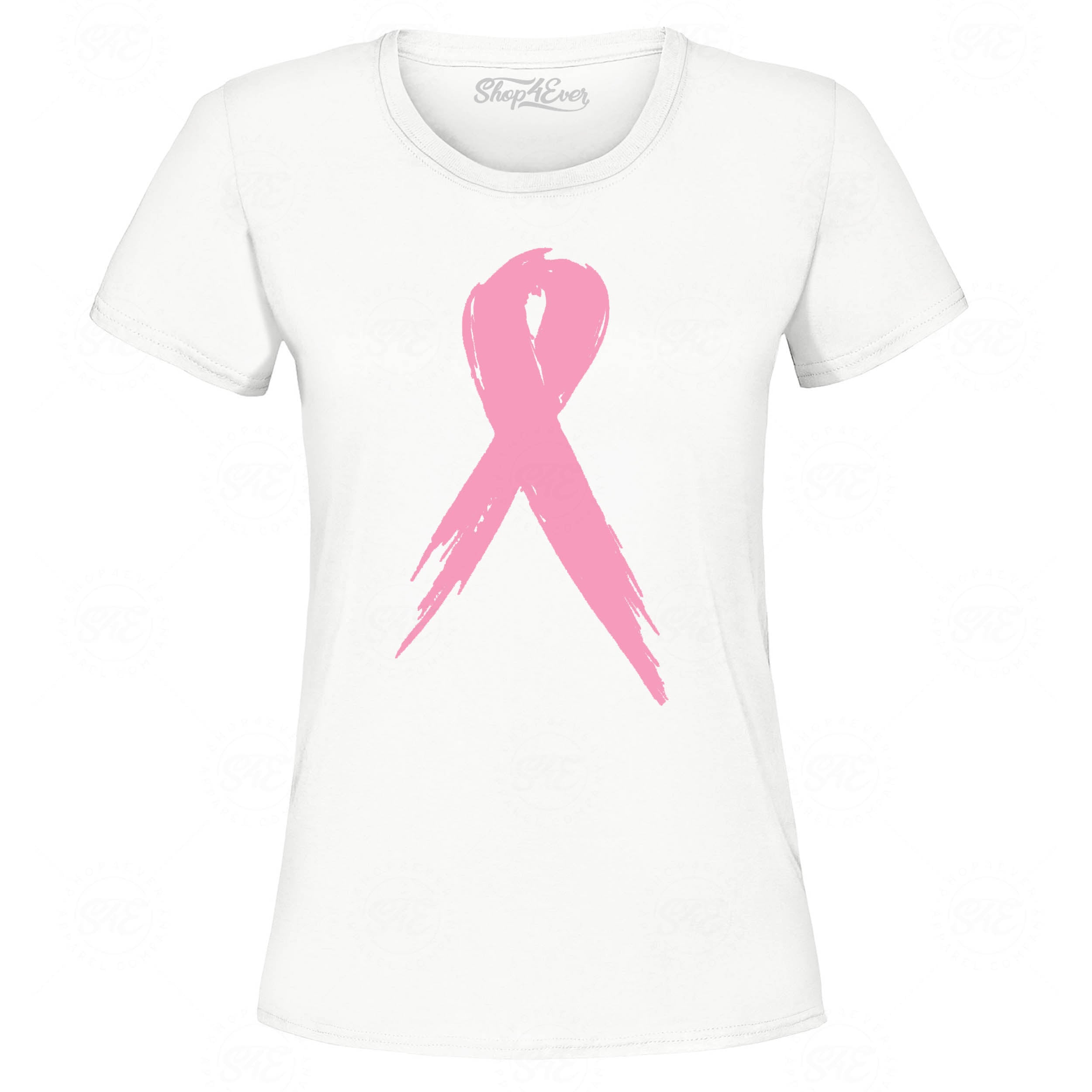 Pink Breast Cancer Ribbon Awareness Women's T-Shirt Survivor Tee