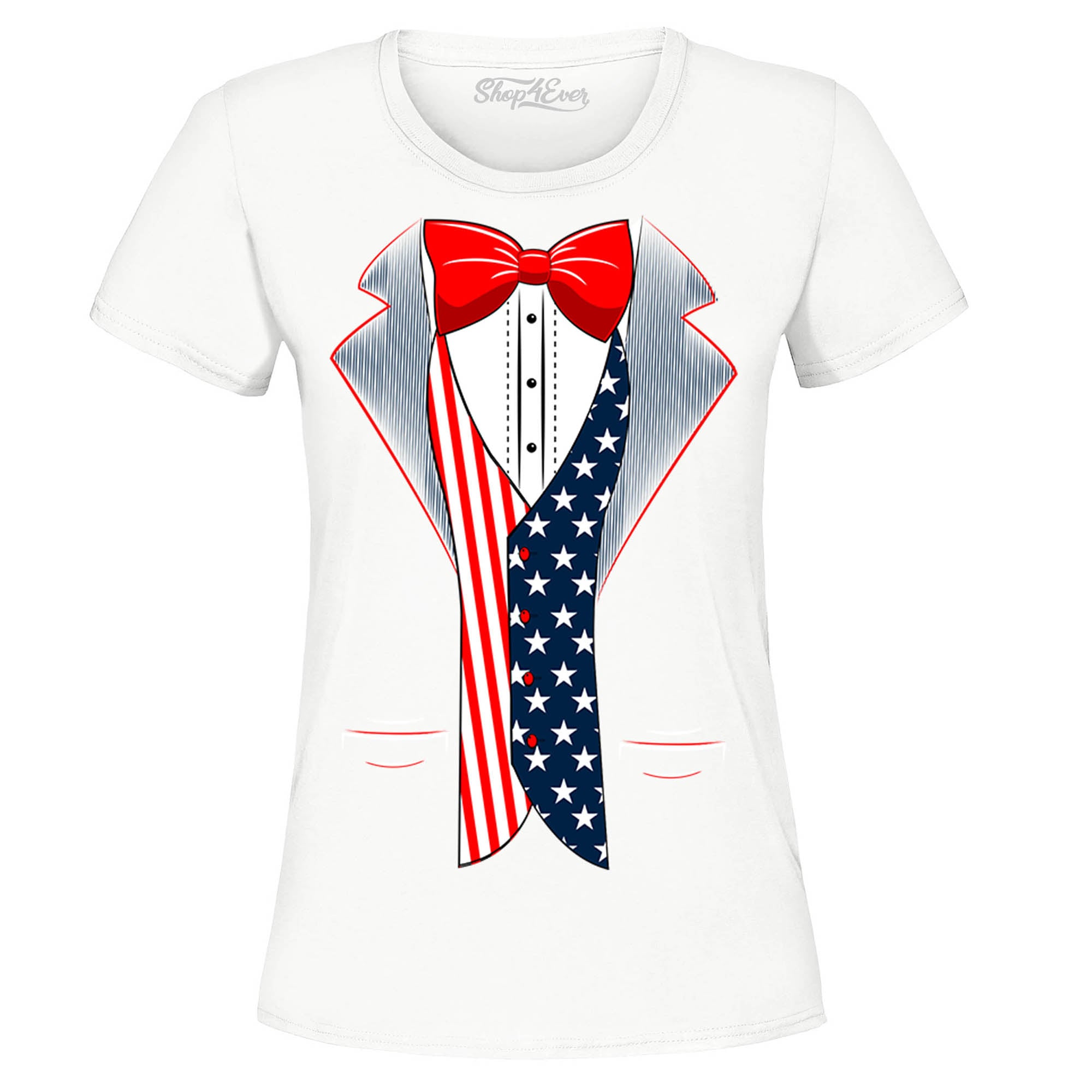 4th of July USA Tuxedo American Flag Women's T-Shirt