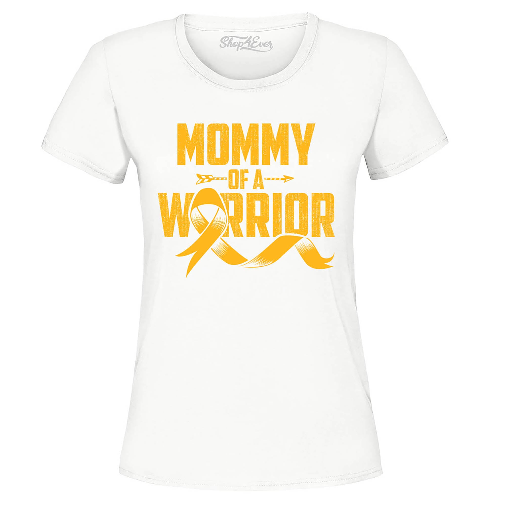 Mommy of a Warrior Childhood Cancer Awareness Women's T-Shirt