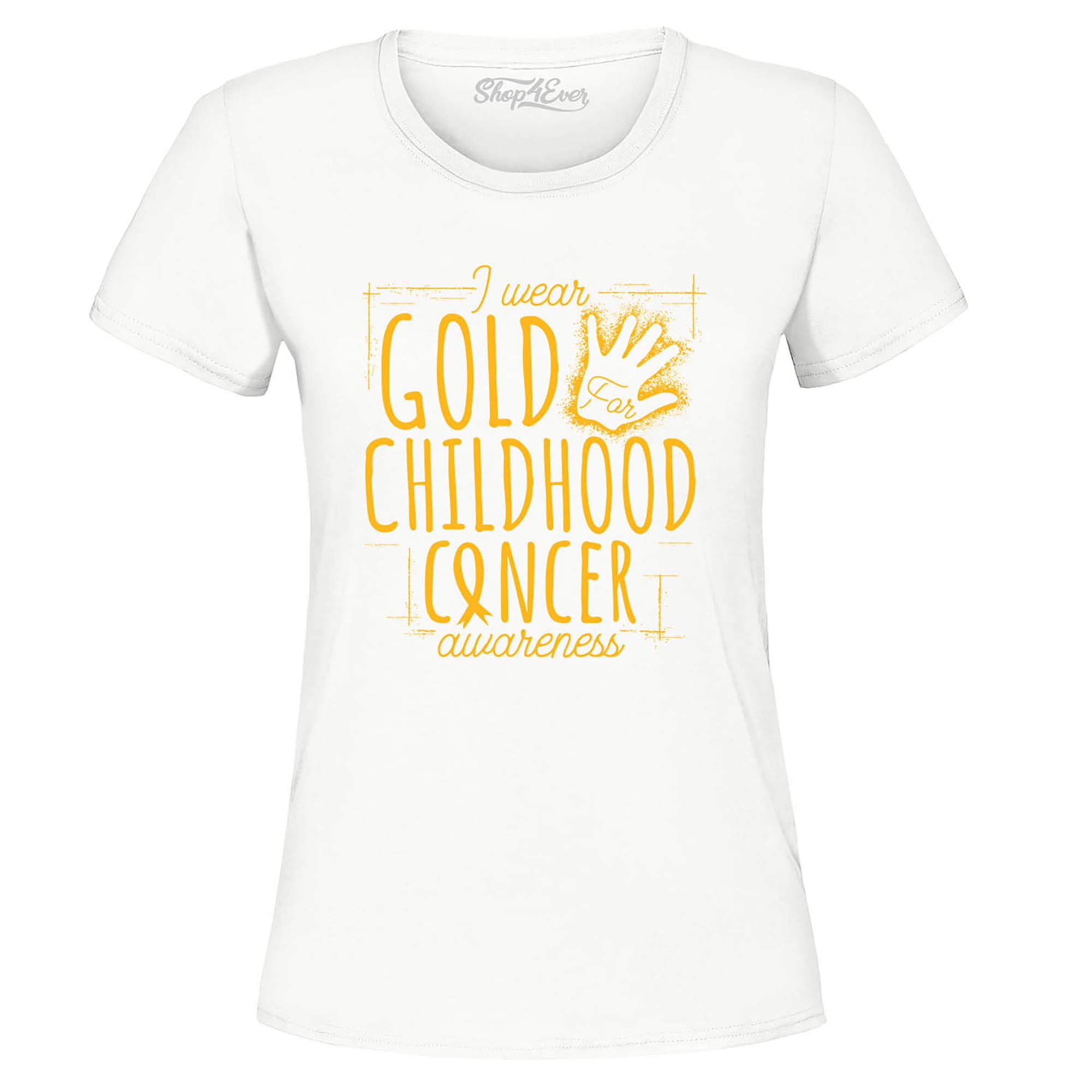 I Wear Gold for Childhood Cancer Awareness Women's T-Shirt