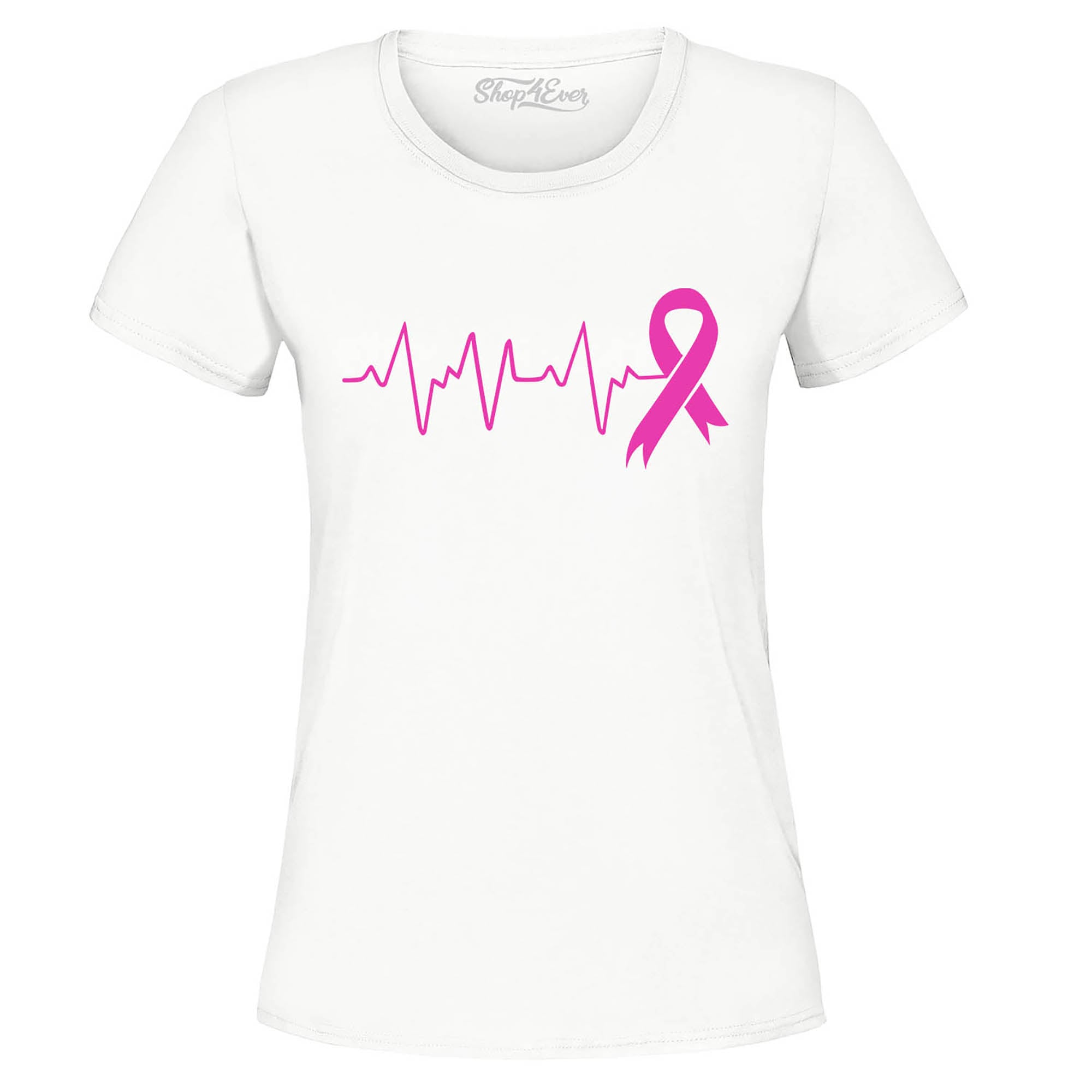 Heartbeat Pink Ribbon Breast Cancer Awareness Women's T-Shirt