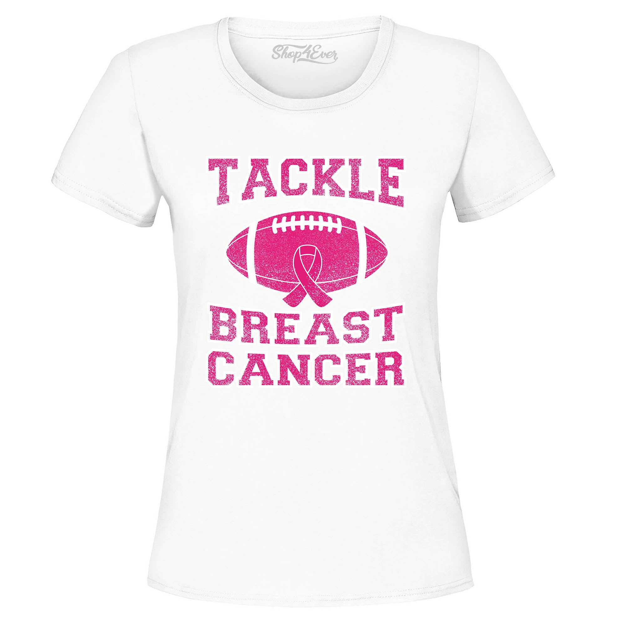 Tackle Breast Cancer Awareness Women's T-Shirt Supportive Football Tee