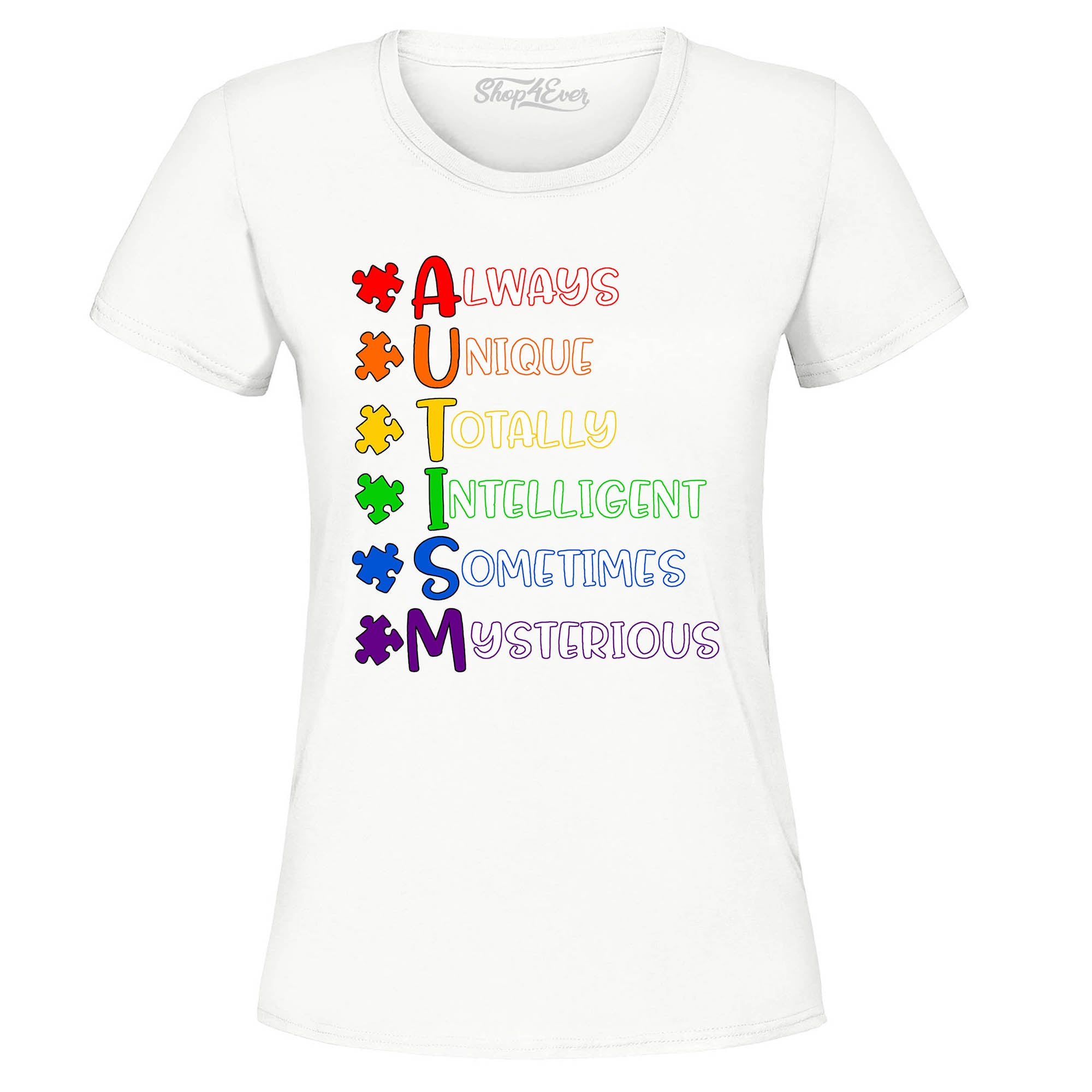 Always Unique Women's T-Shirt Autism Awareness Shirts
