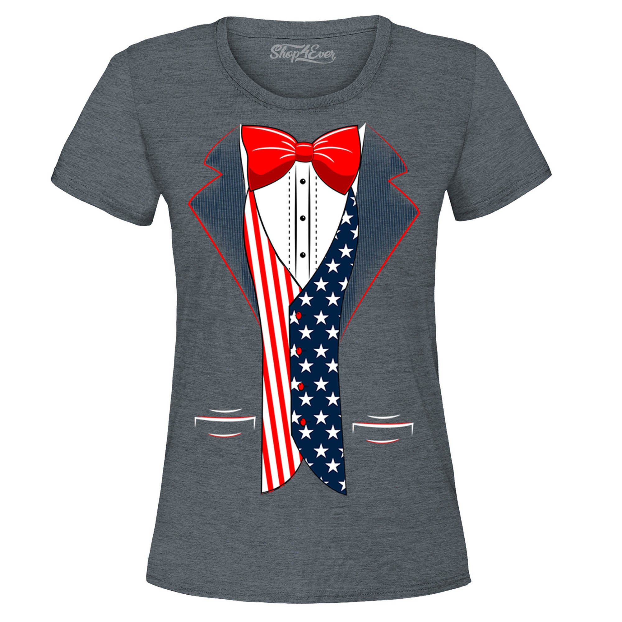 4th of July USA Tuxedo American Flag Women's T-Shirt