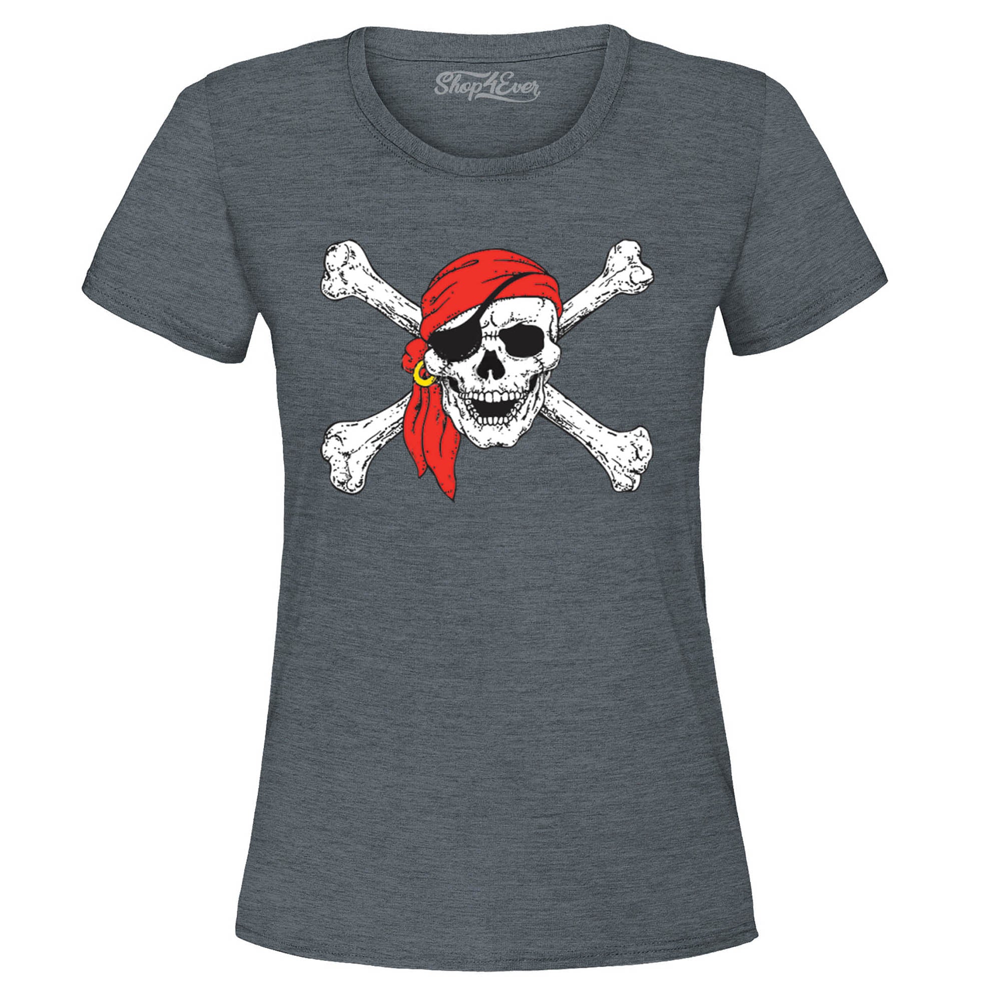 Pirate Skull & Crossbones Women's T-Shirt Pirate Flag Shirts