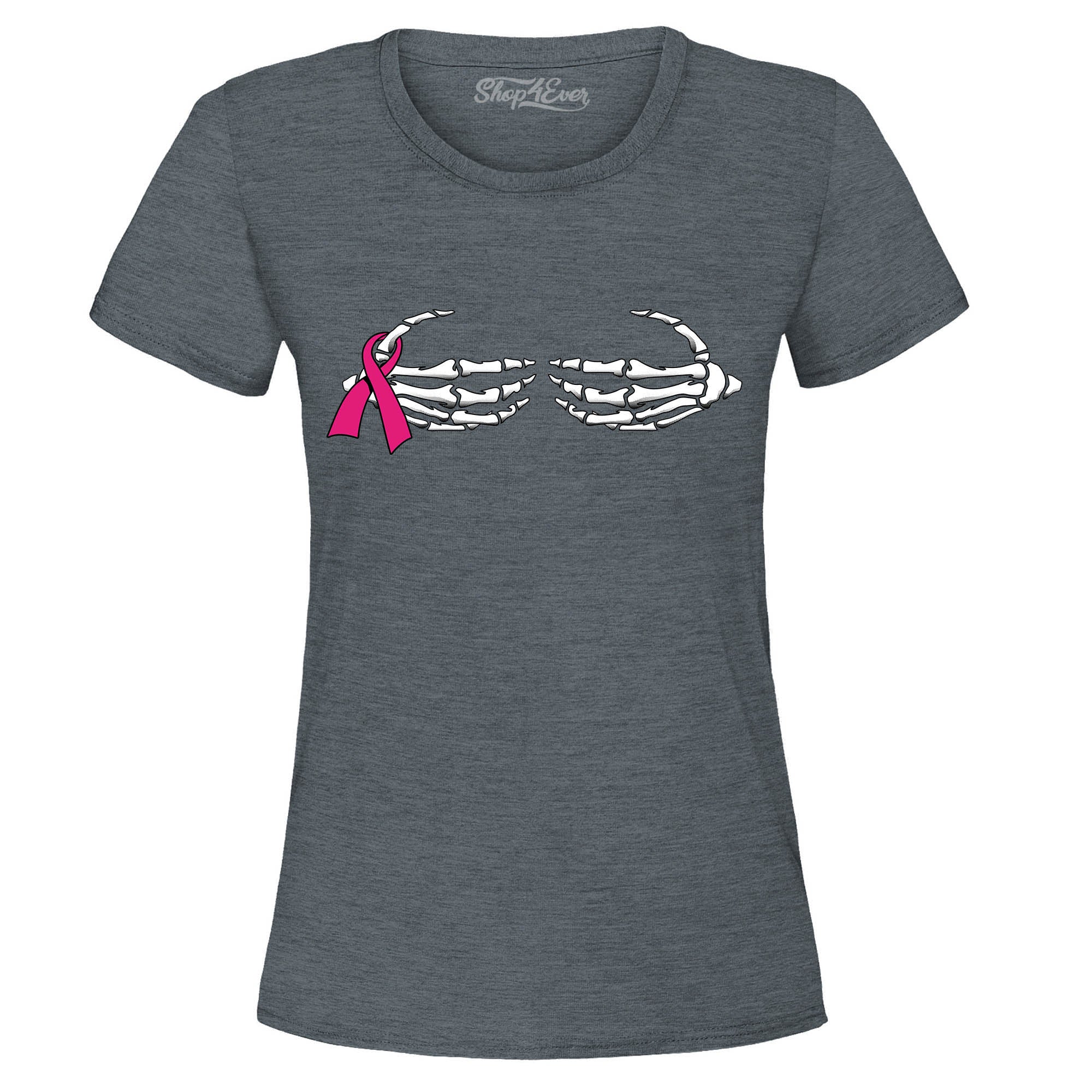 Skeleton Hands Women's T-Shirt Breast Cancer Awareness Shirts