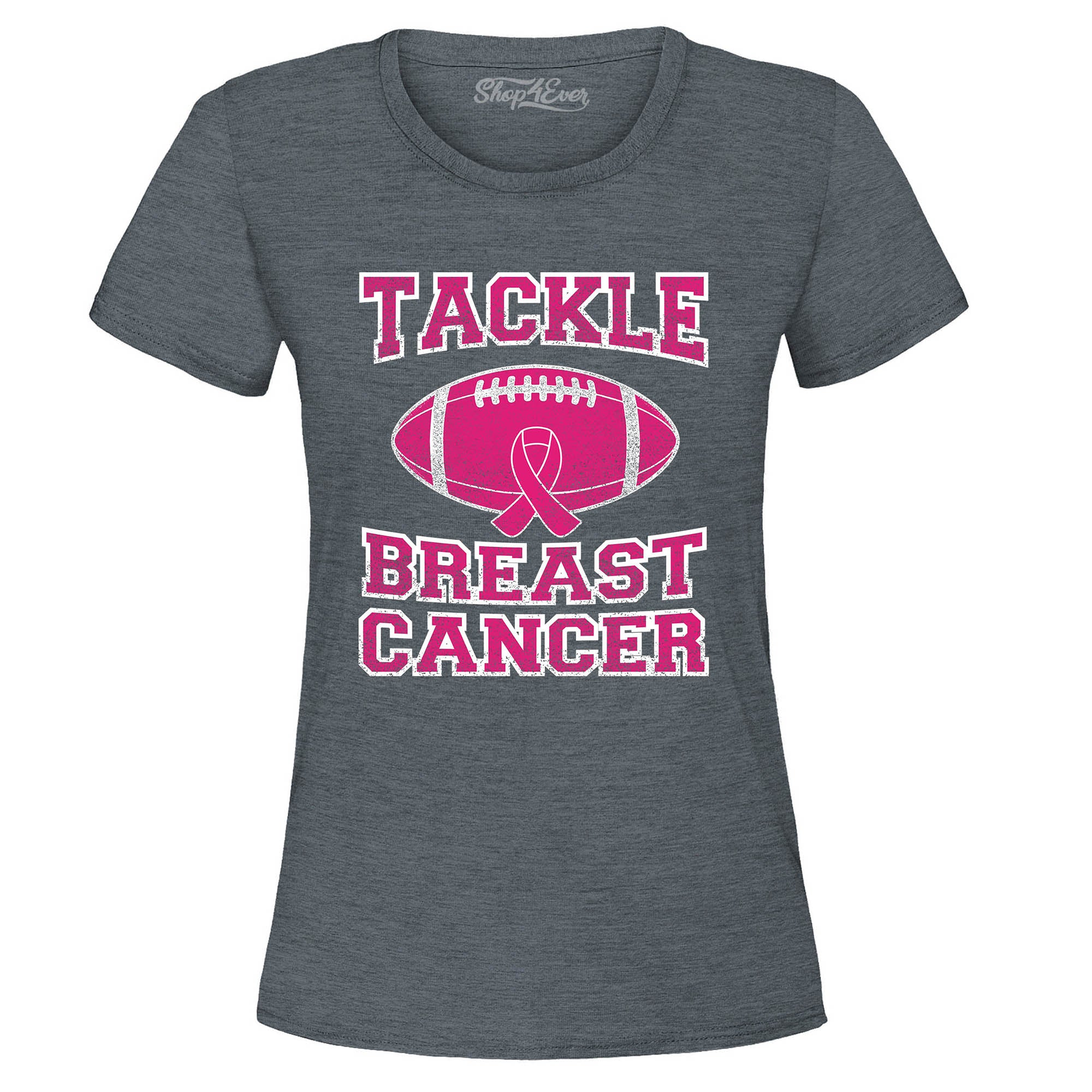 Tackle Breast Cancer Awareness Women's T-Shirt Supportive Football Tee