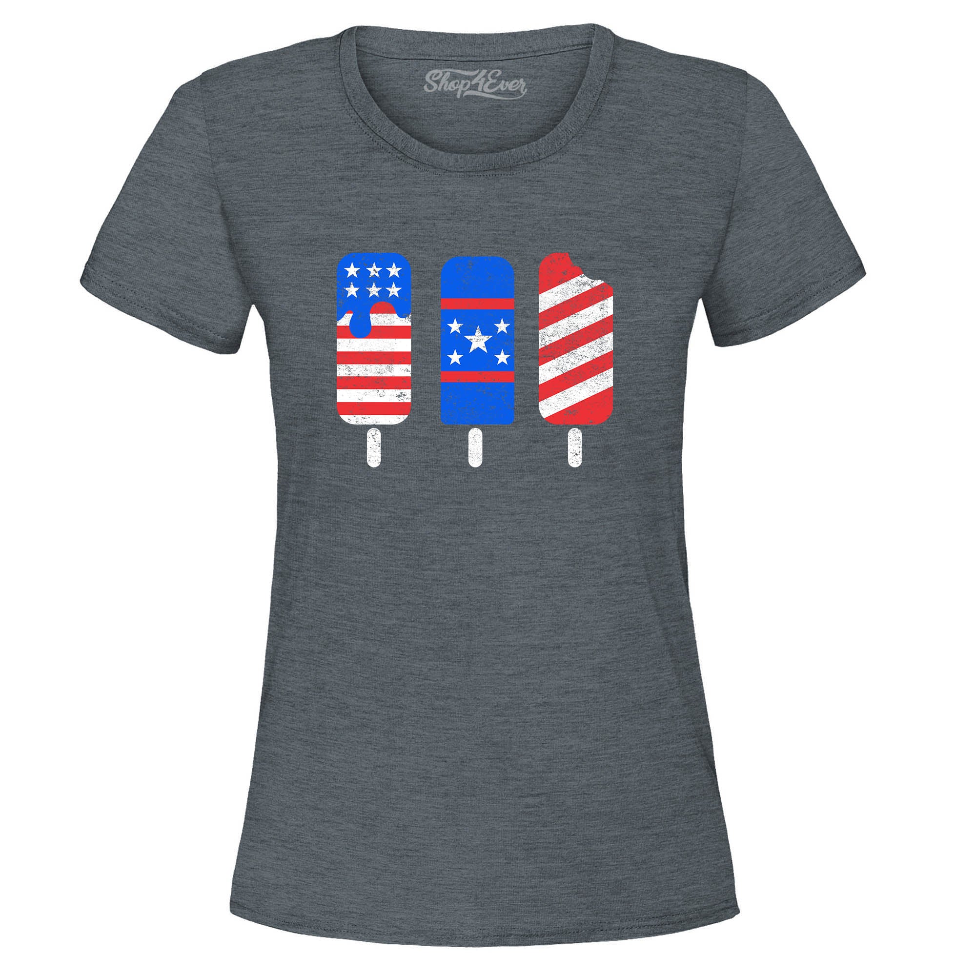 Patriotic Popsicles Ice Cream 4th of July Women's T-Shirt
