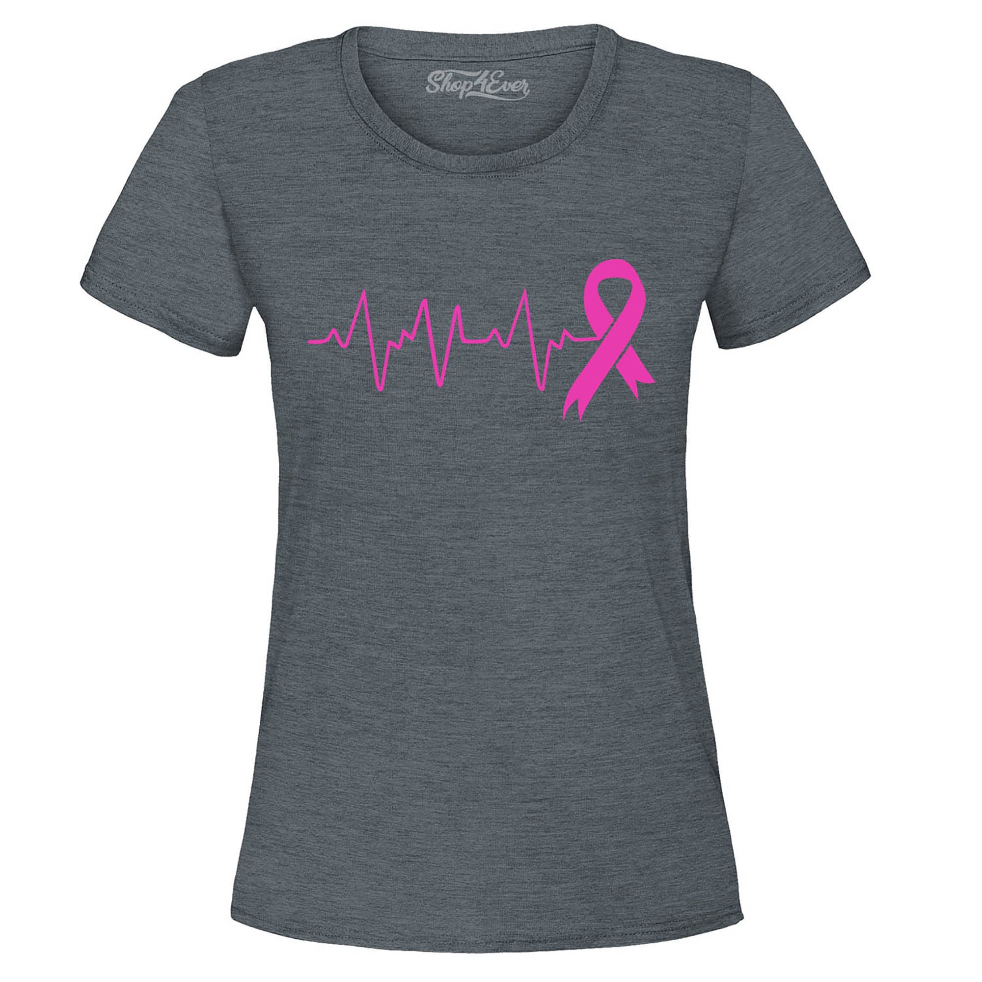 Heartbeat Pink Ribbon Breast Cancer Awareness Women's T-Shirt