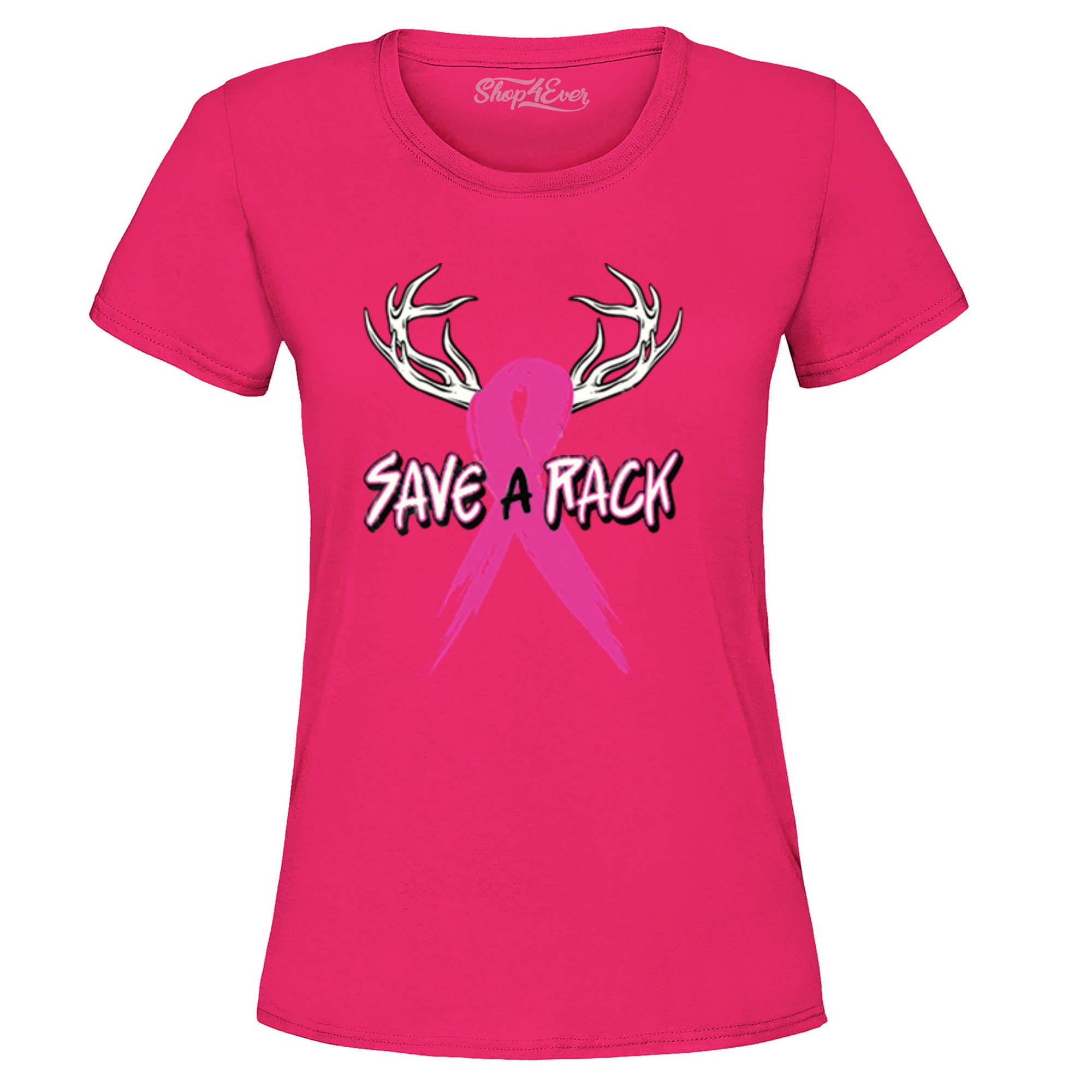 Save A Rack Breast Cancer Awareness Tee Pink Ribbon Women's T-Shirt