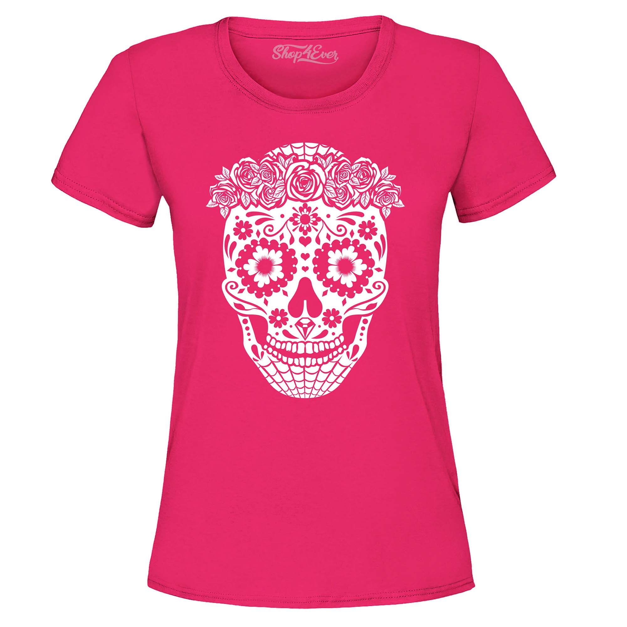 Floral Day of The Dead Girl Skull Women's T-Shirt