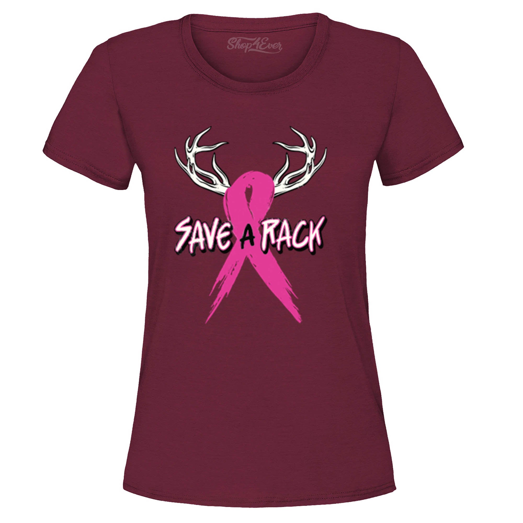 Save A Rack Breast Cancer Awareness Tee Pink Ribbon Women's T-Shirt
