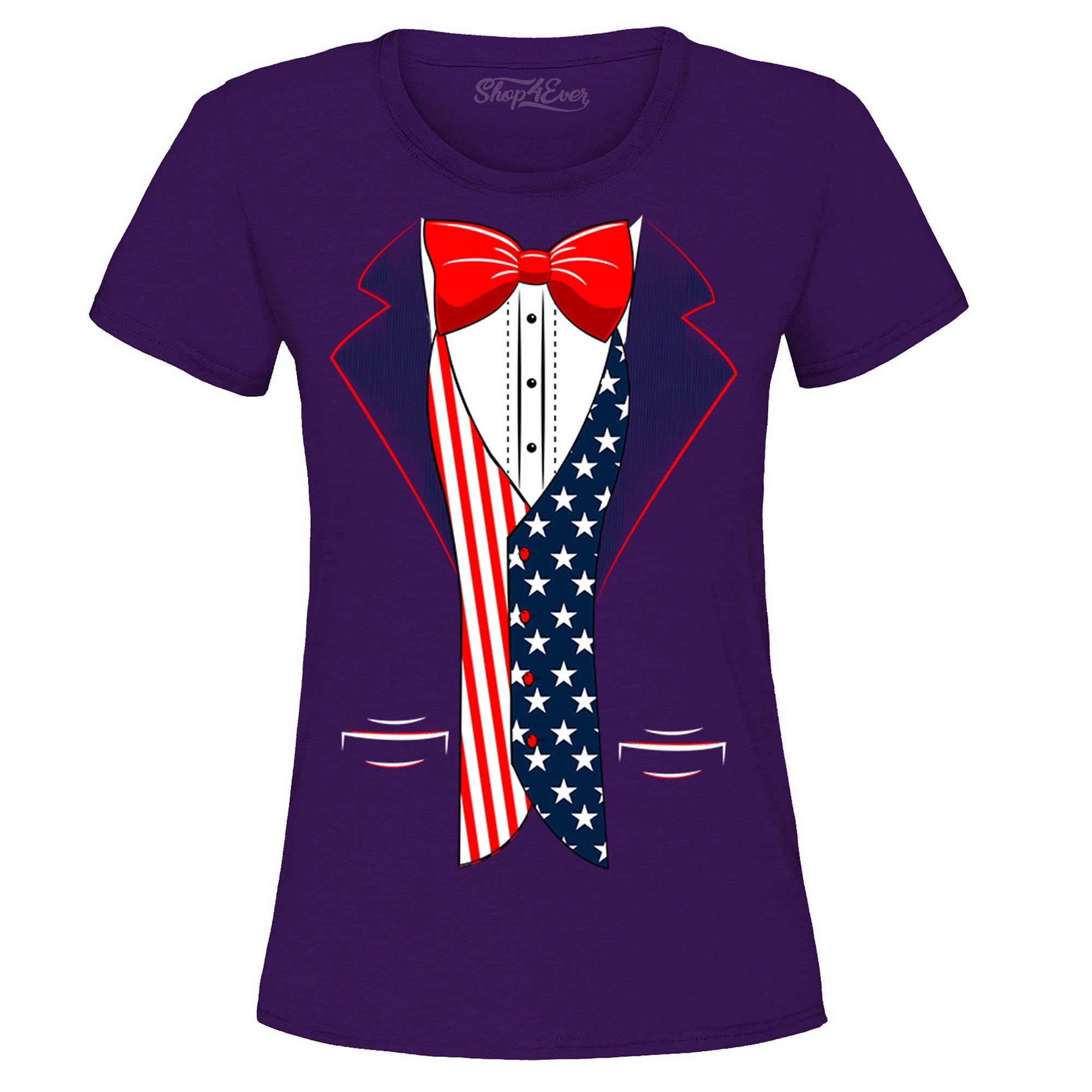 4th of July USA Tuxedo American Flag Women's T-Shirt