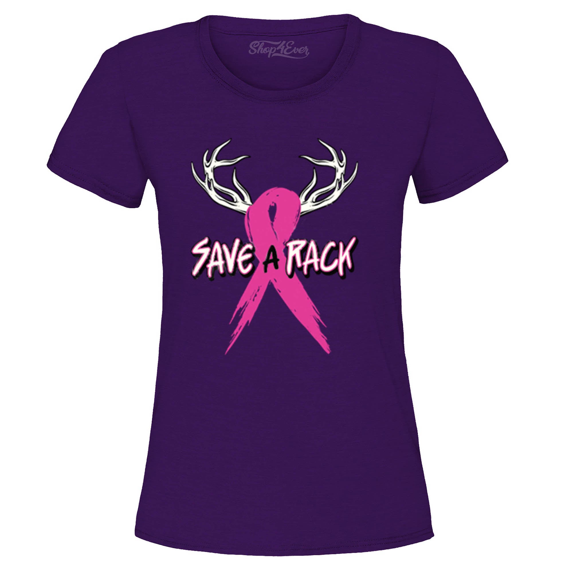 Save A Rack Breast Cancer Awareness Tee Pink Ribbon Women's T-Shirt