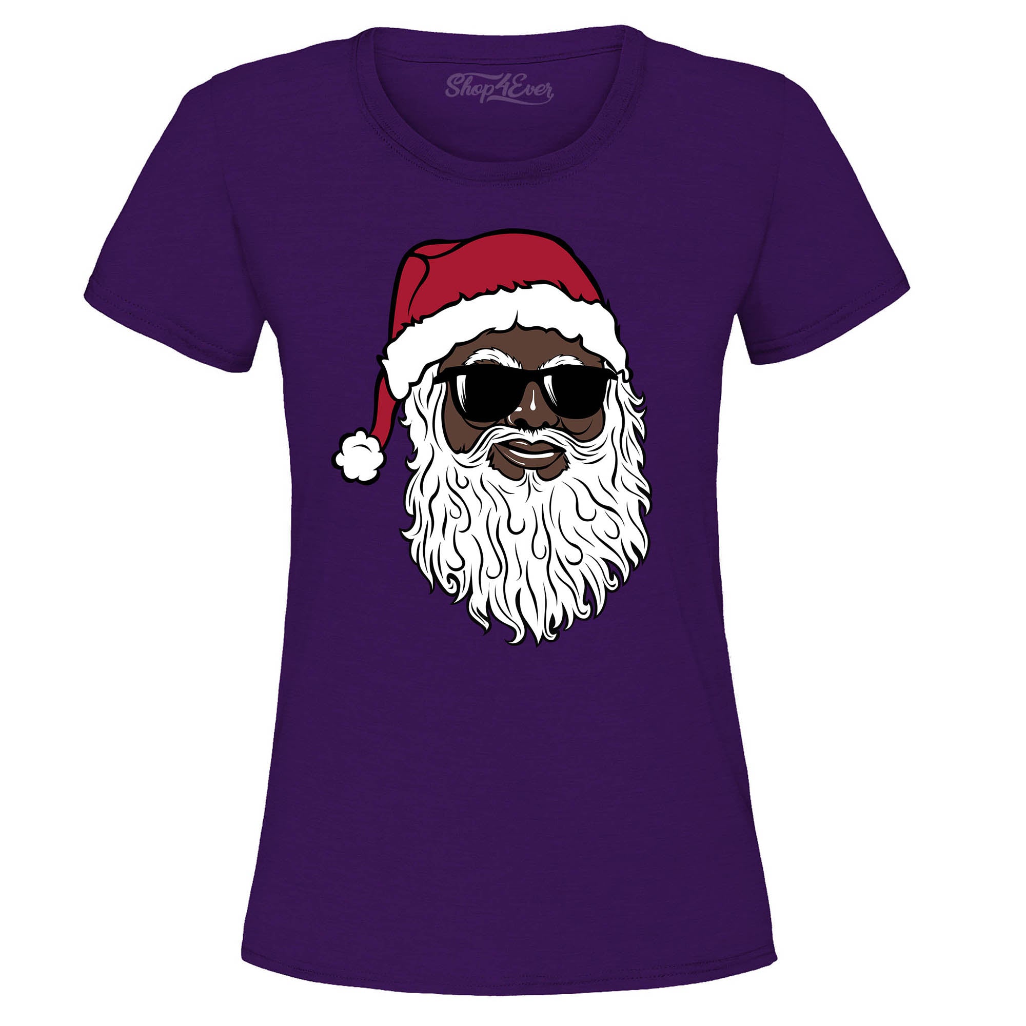 Santa Claus Wearing Sunglasses Christmas Xmas Women's T-Shirt