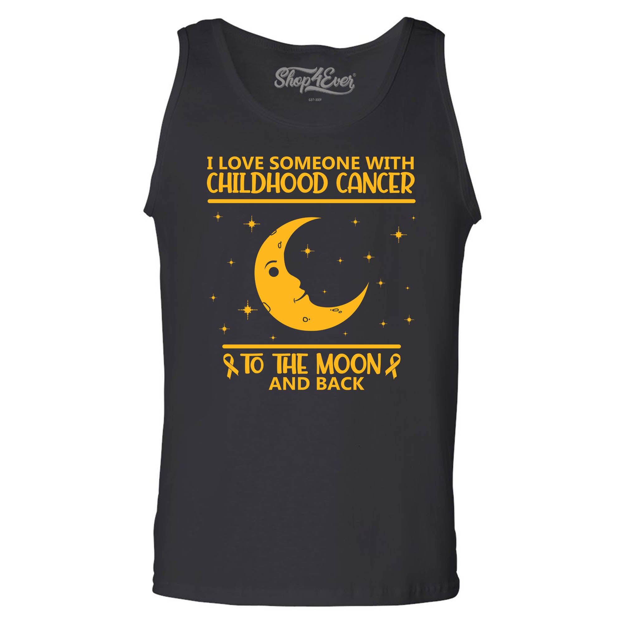 I Love Someone with Childhood Cancer to The Moon and Back Men's Tank Top
