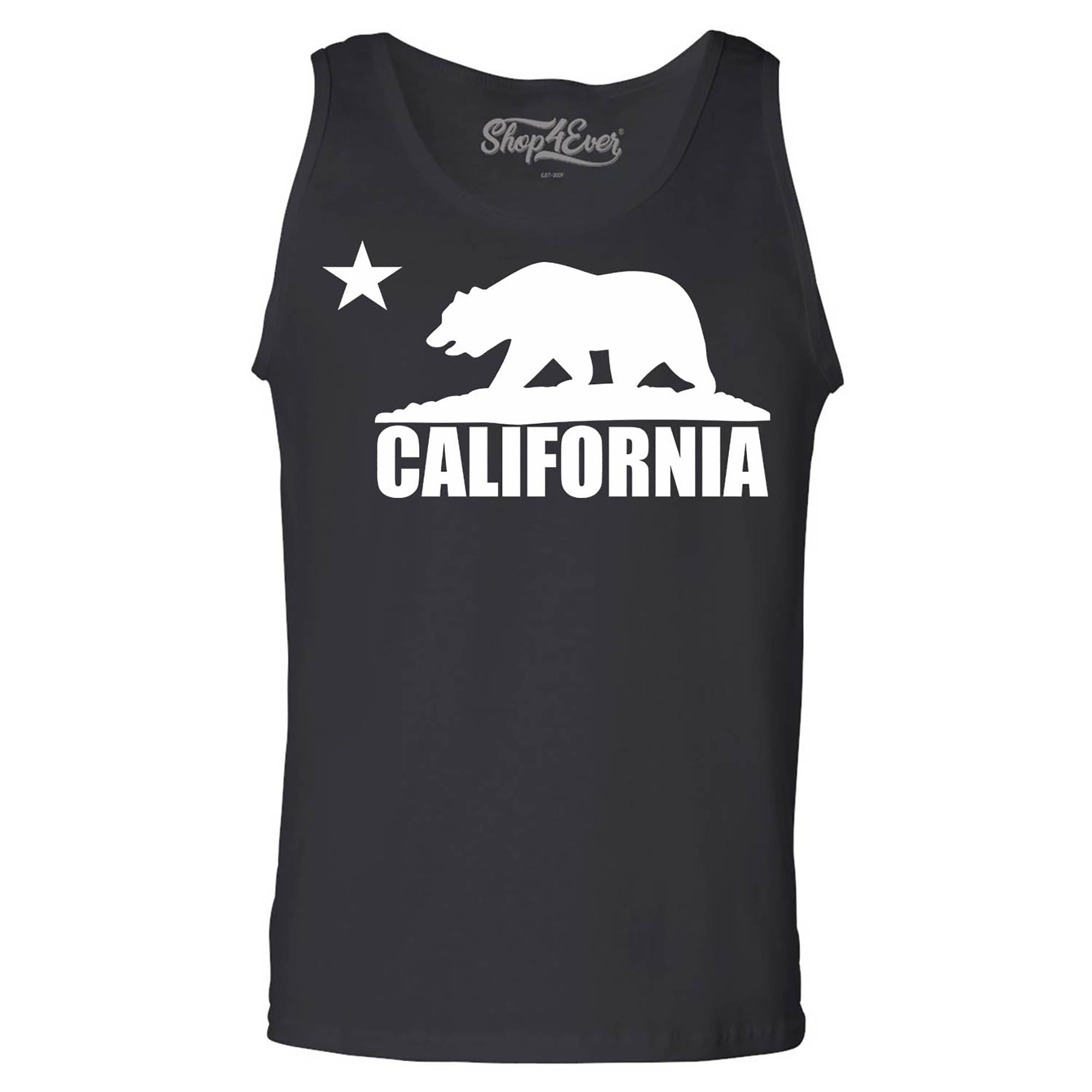 California Bear White Men's Tank Top California Tank Tops