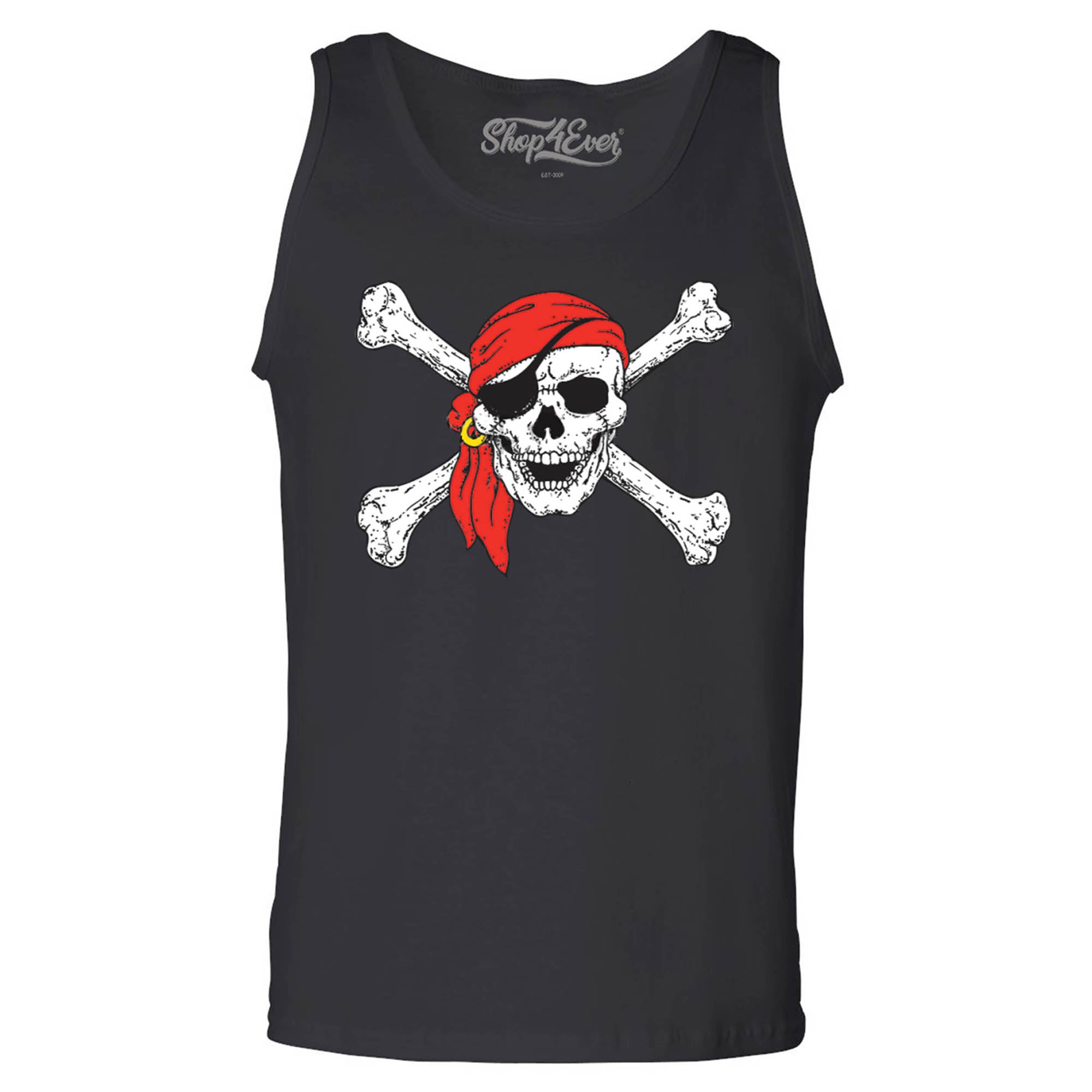 Pirate Skull & Crossbones Men's Tank Top Pirate Flag Tank Tops