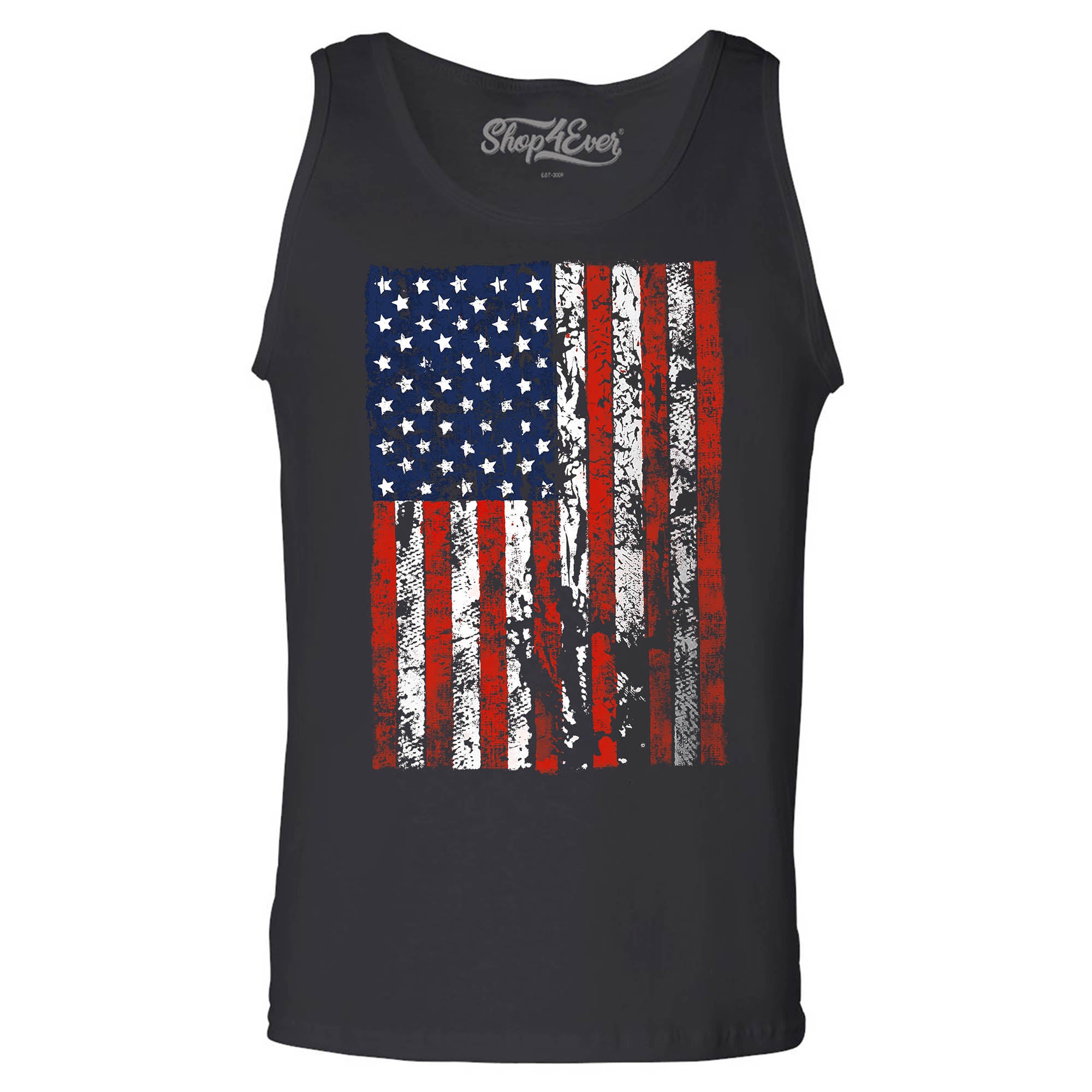 United States of America Flag Vintage Men's Tank Top USA Flag Tank Tops
