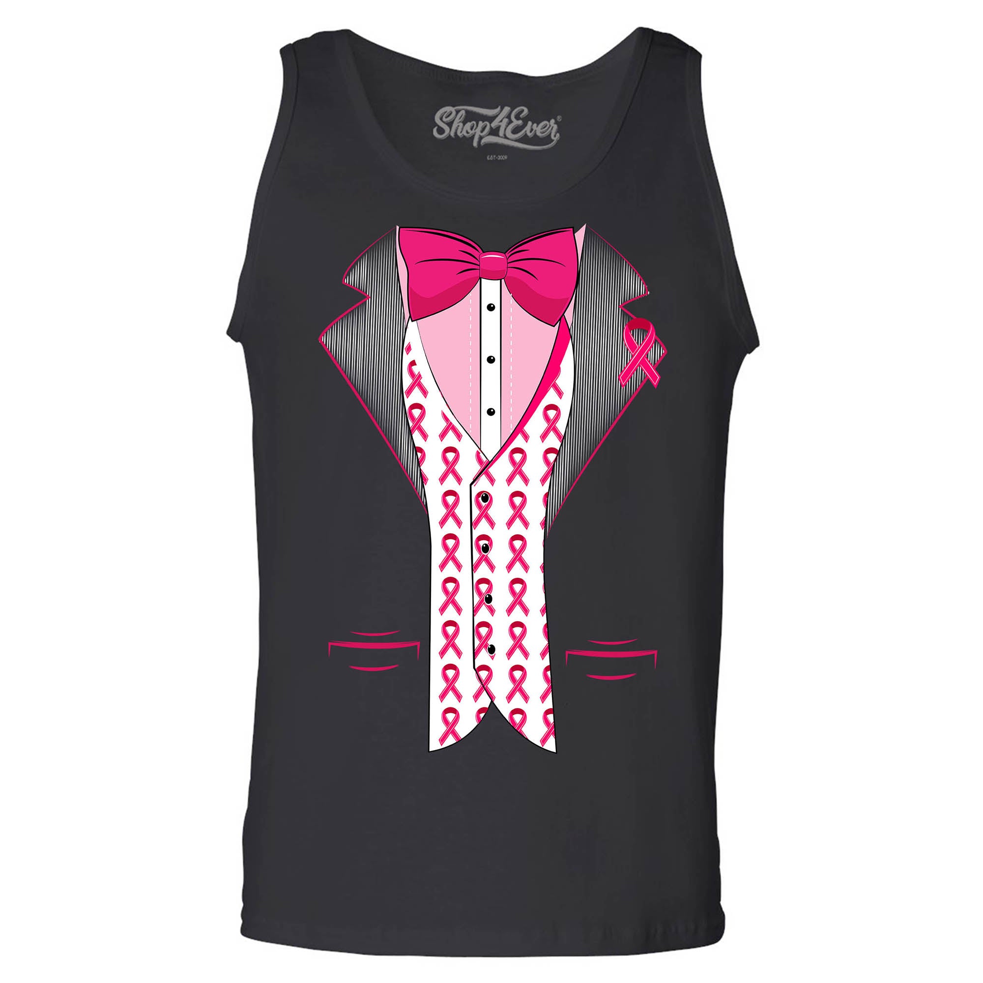 Breast Cancer Tuxedo Support Awareness Men's Tank Top