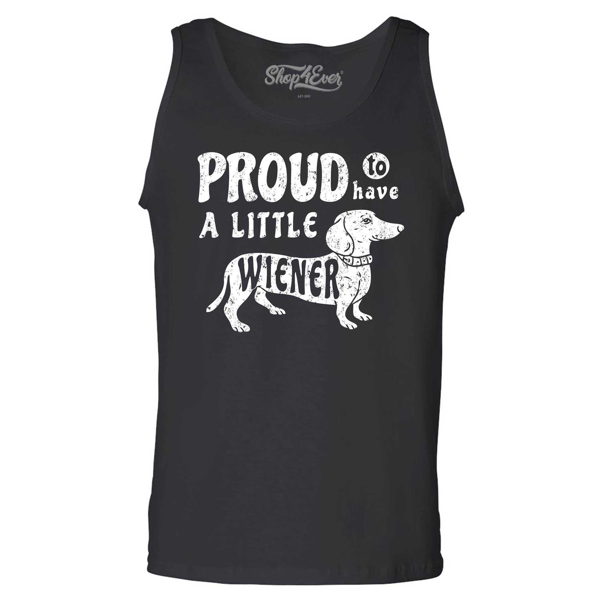Proud to Have a Little Weiner Funny Dachshund Dog Men's Tank Top
