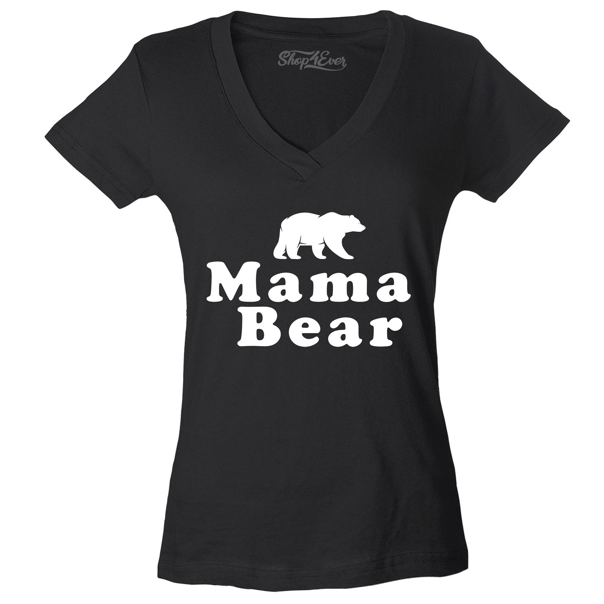 Mama Bear Women's V-Neck T-Shirt Slim FIT
