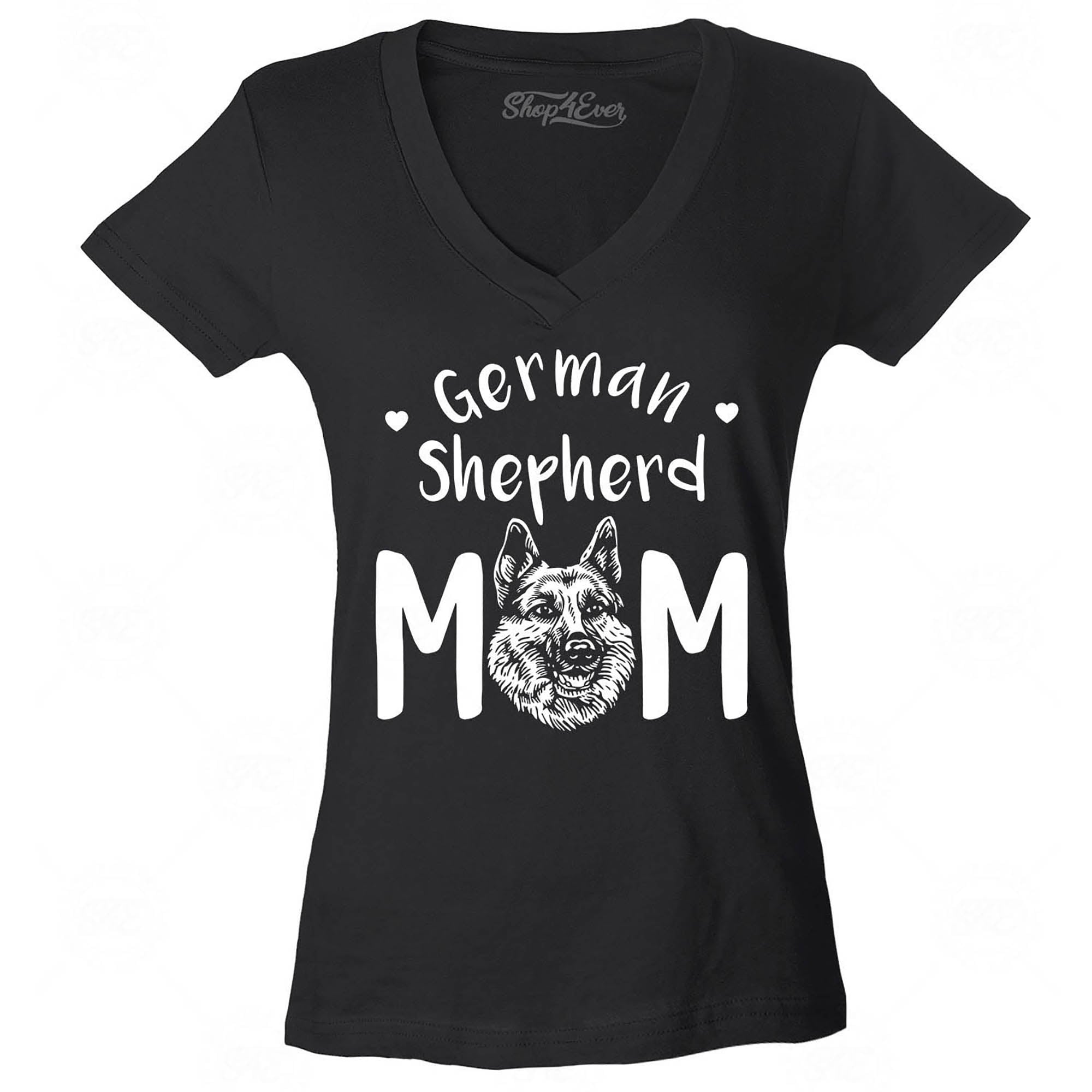 German Shepherd Mom Women's V-Neck T-Shirt Slim Fit