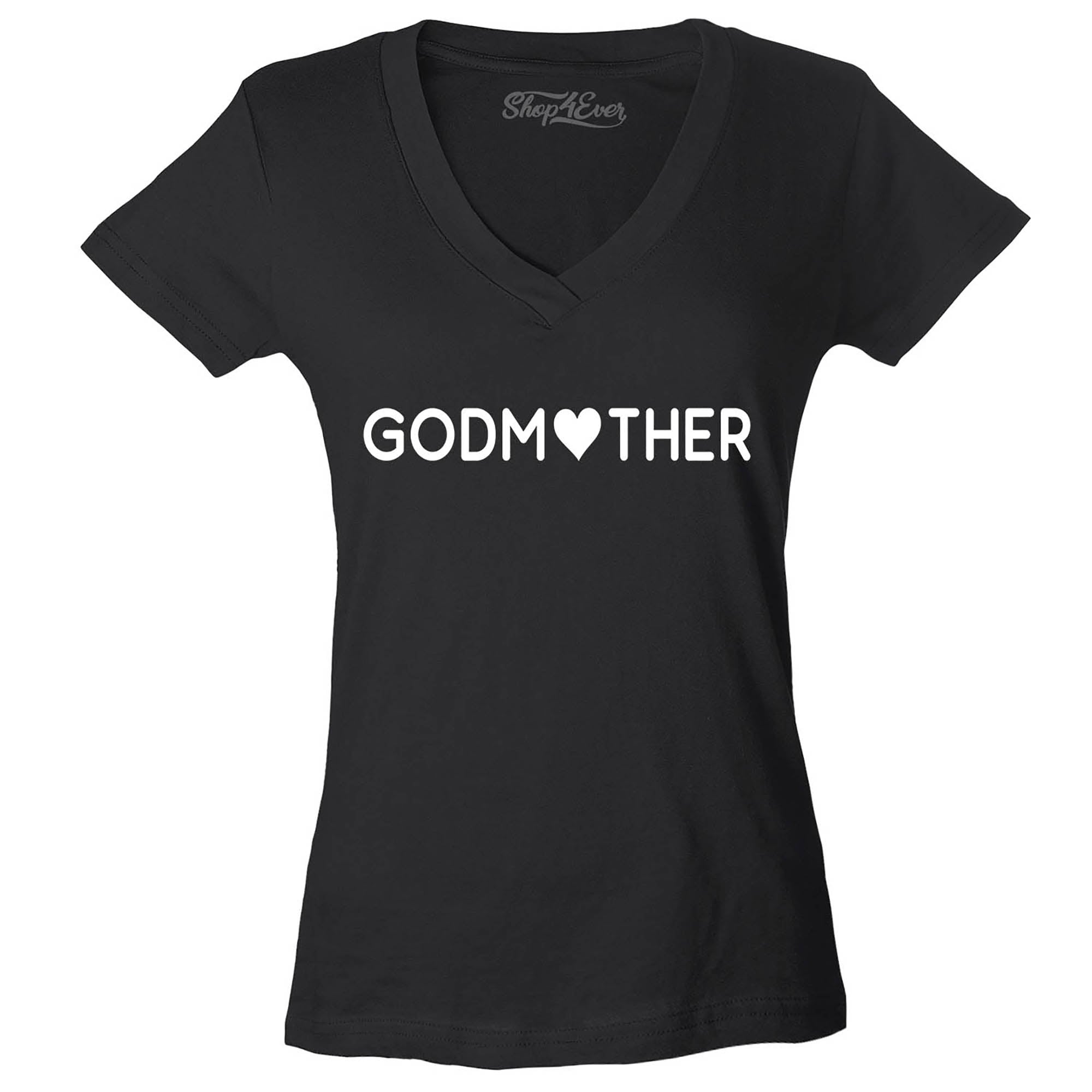 Godmother Godmom Mom Women's V-Neck T-Shirt Slim Fit
