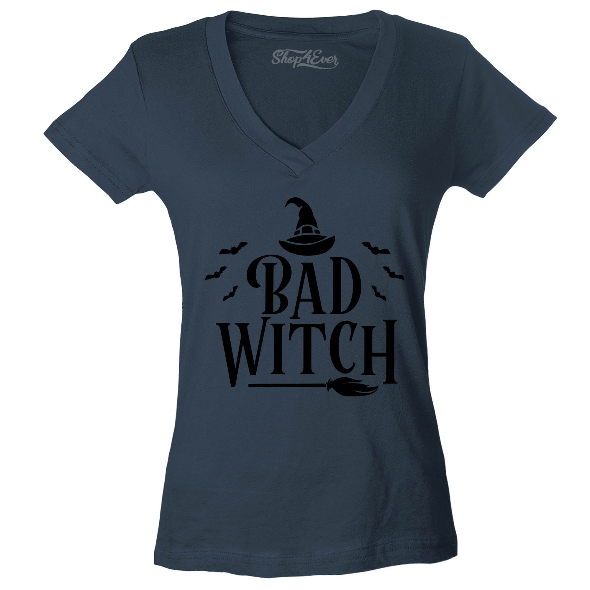 Good Witch ~ Bad Witch Matching Halloween Costume Women's V-Neck T-Shirt Slim Fit