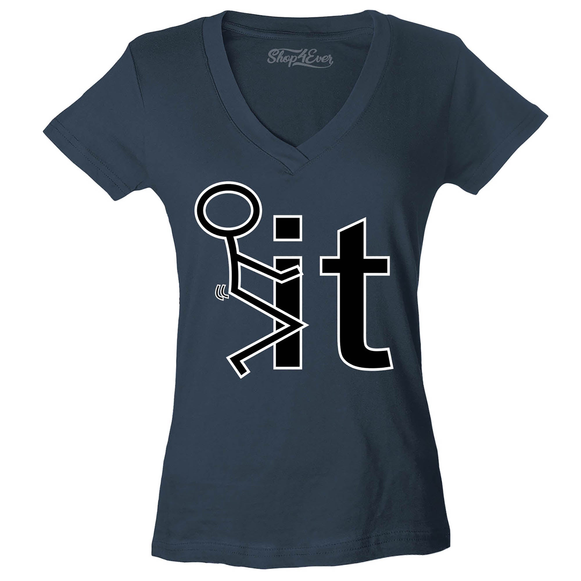 Screw It FCK It Women's V-Neck T-Shirt Slim FIT