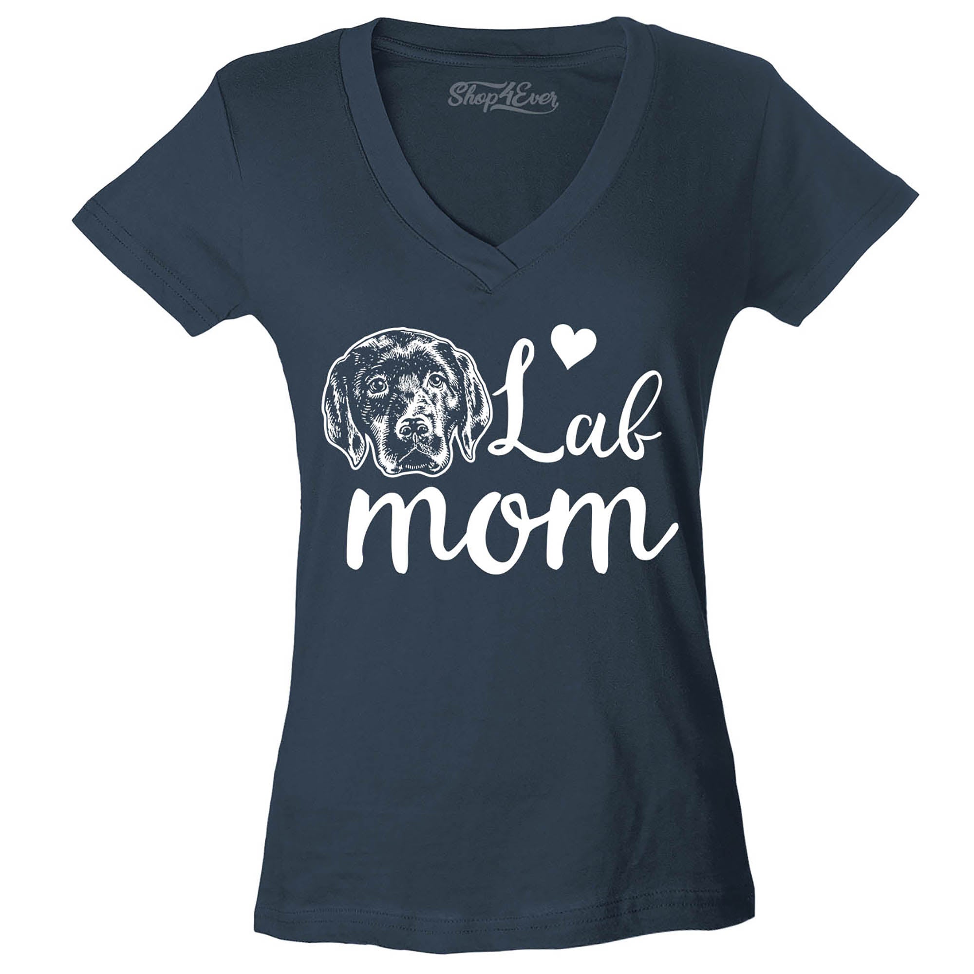 Lab Mom Women's V-Neck T-Shirt Slim Fit