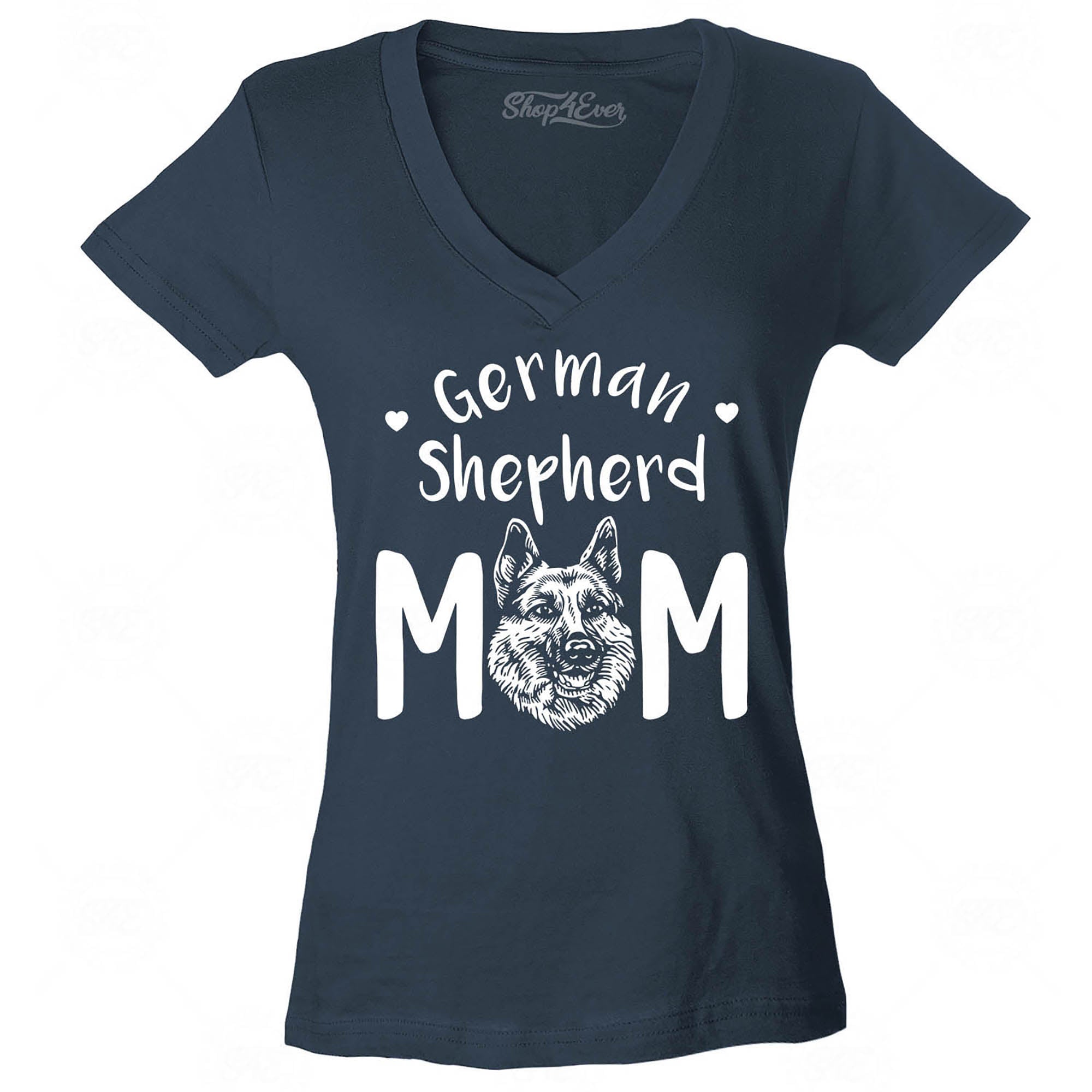 German Shepherd Mom Women's V-Neck T-Shirt Slim Fit