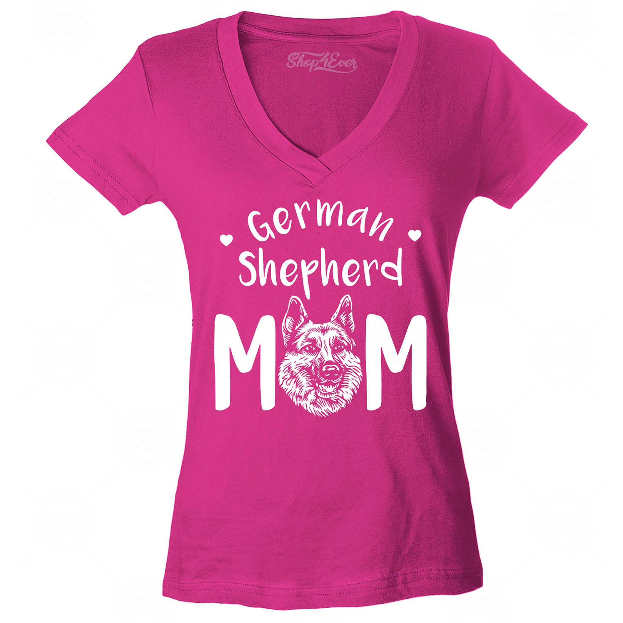 German Shepherd Mom Women's V-Neck T-Shirt Slim Fit