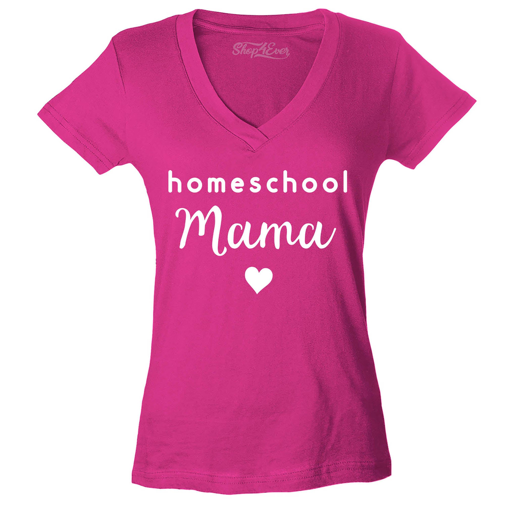 Homeschool Mama Gift for Mom Teacher Women's V-Neck T-Shirt Slim Fit