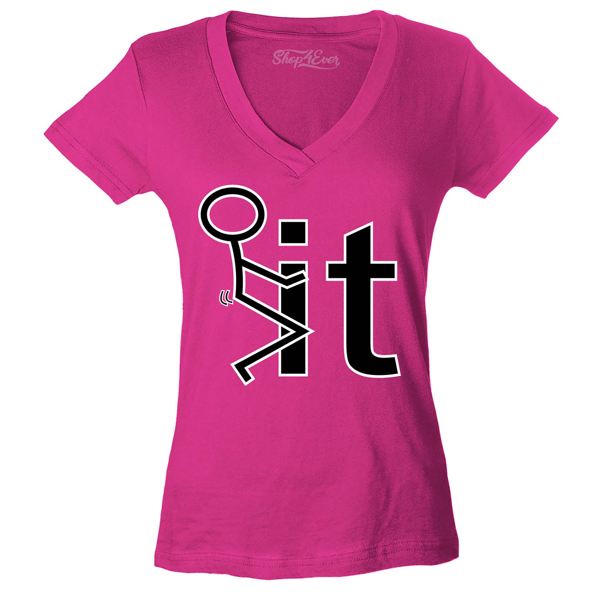 Screw It FCK It Women's V-Neck T-Shirt Slim FIT