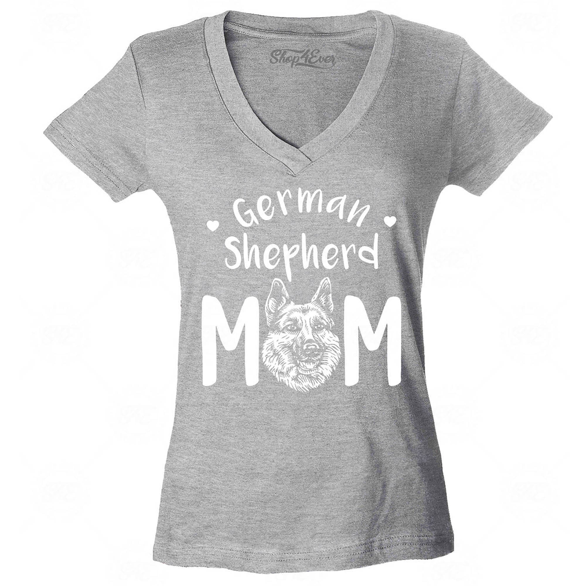 German Shepherd Mom Women's V-Neck T-Shirt Slim Fit