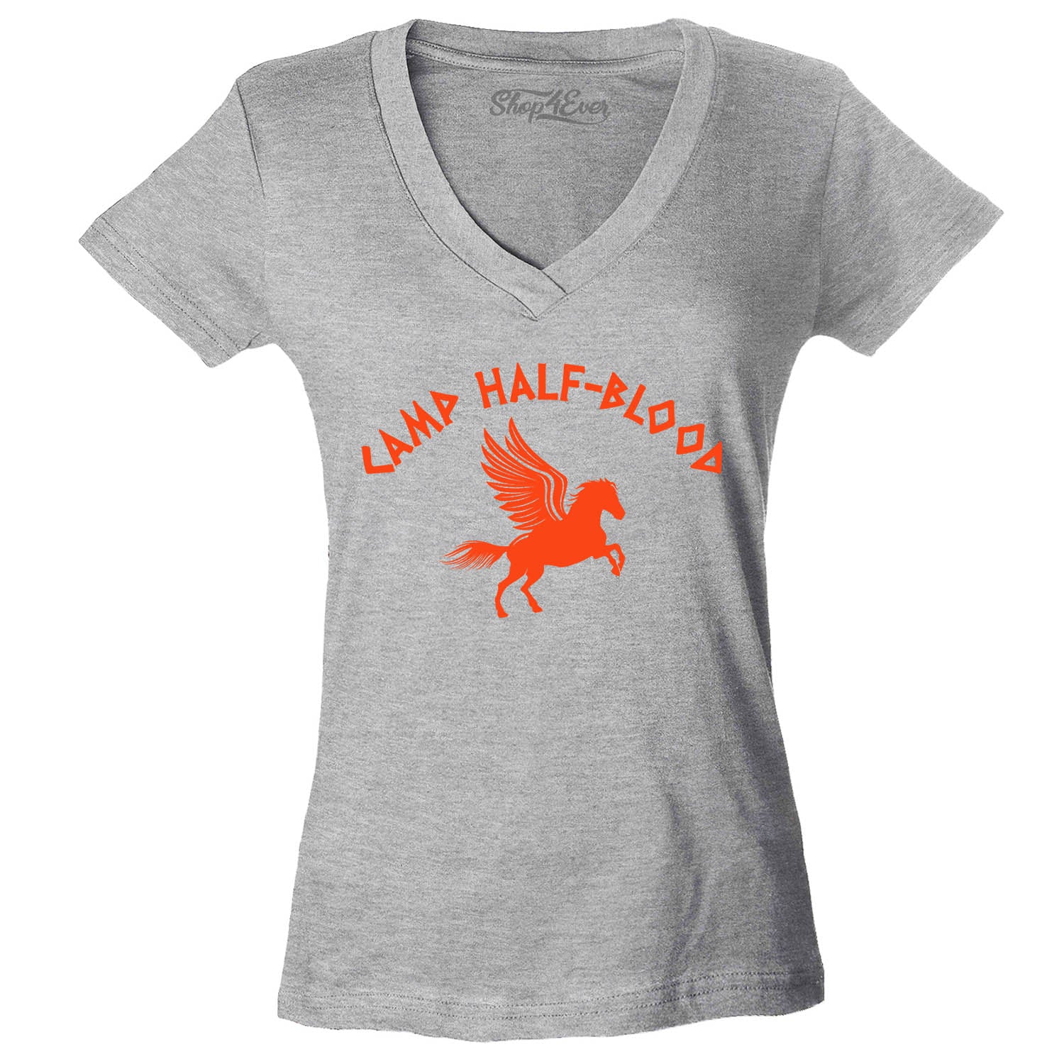 Camp Half Blood Orange Women's V-Neck T-Shirt Slim FIT