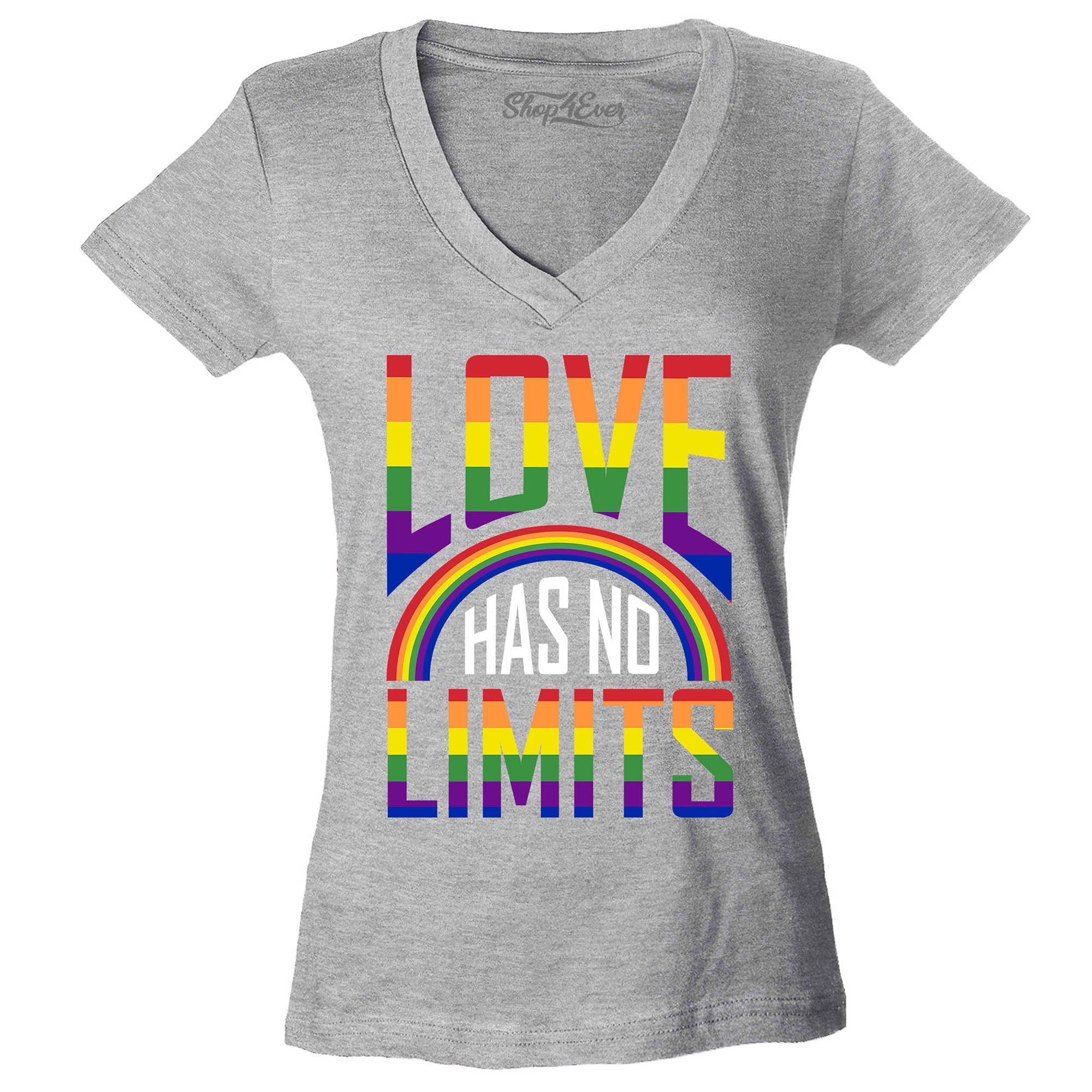 Love Has No Limits ~ Gay Pride Women's V-Neck T-Shirt Slim Fit