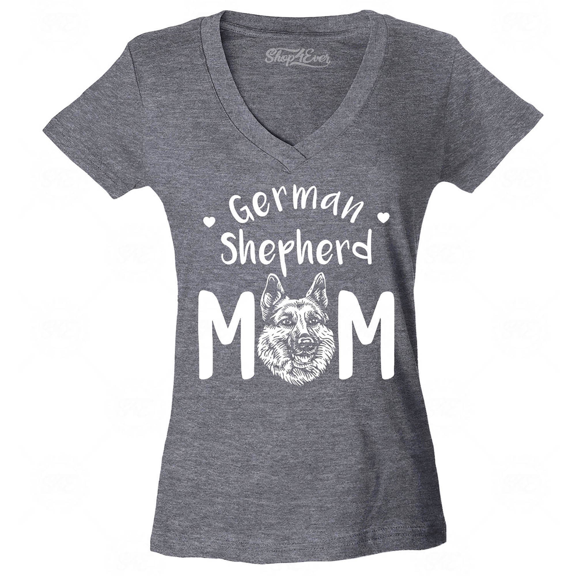 German Shepherd Mom Women's V-Neck T-Shirt Slim Fit